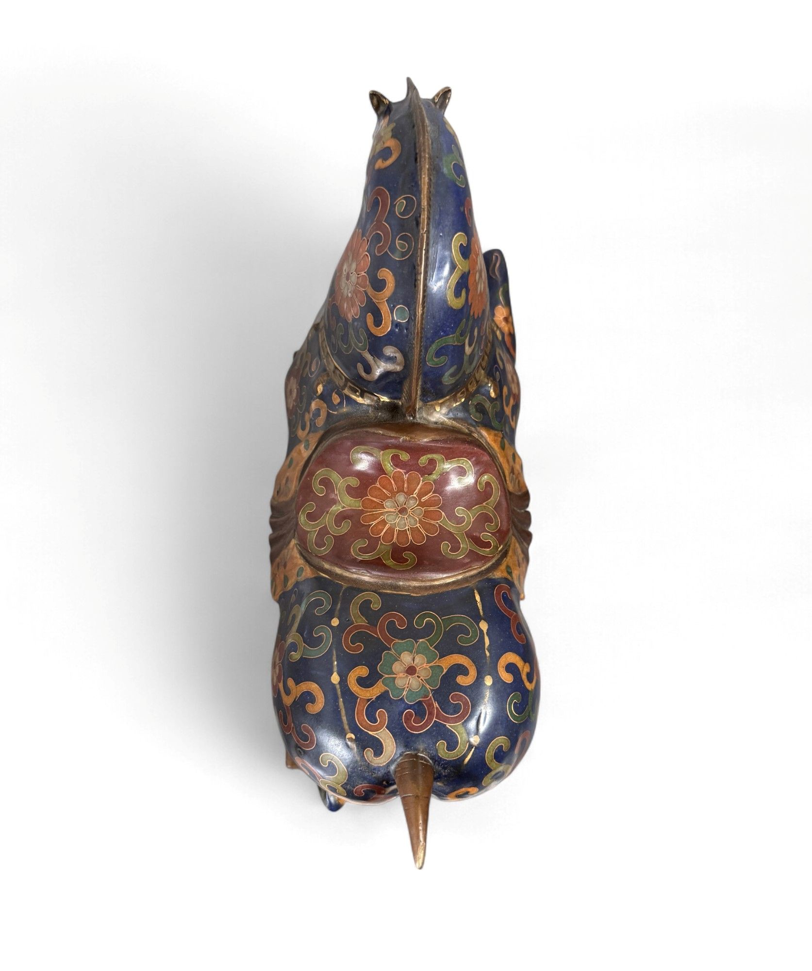 Pferde Skulptur Bronze Cloisonne Figur