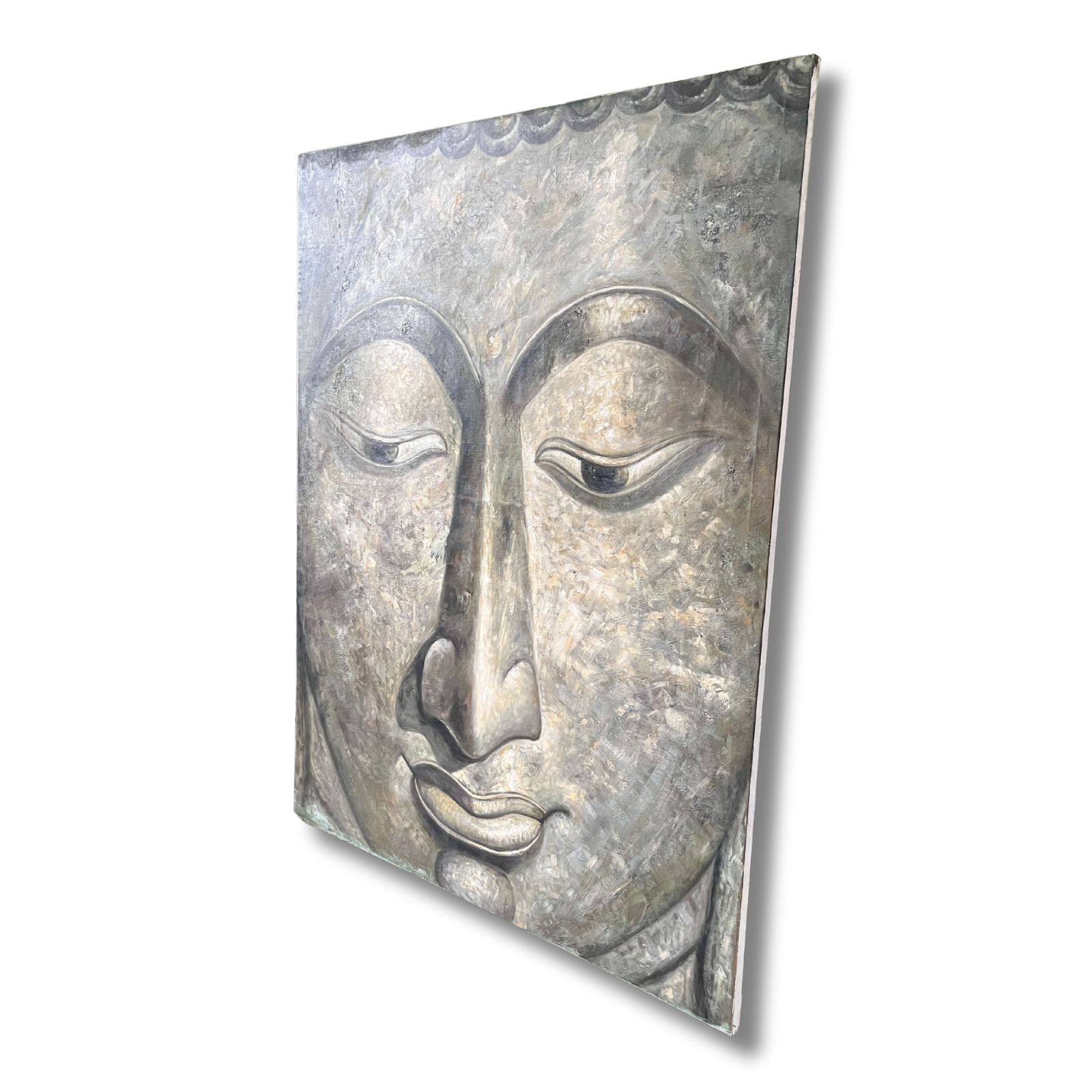 Gemälde Buddhakopf Acryl gemalt