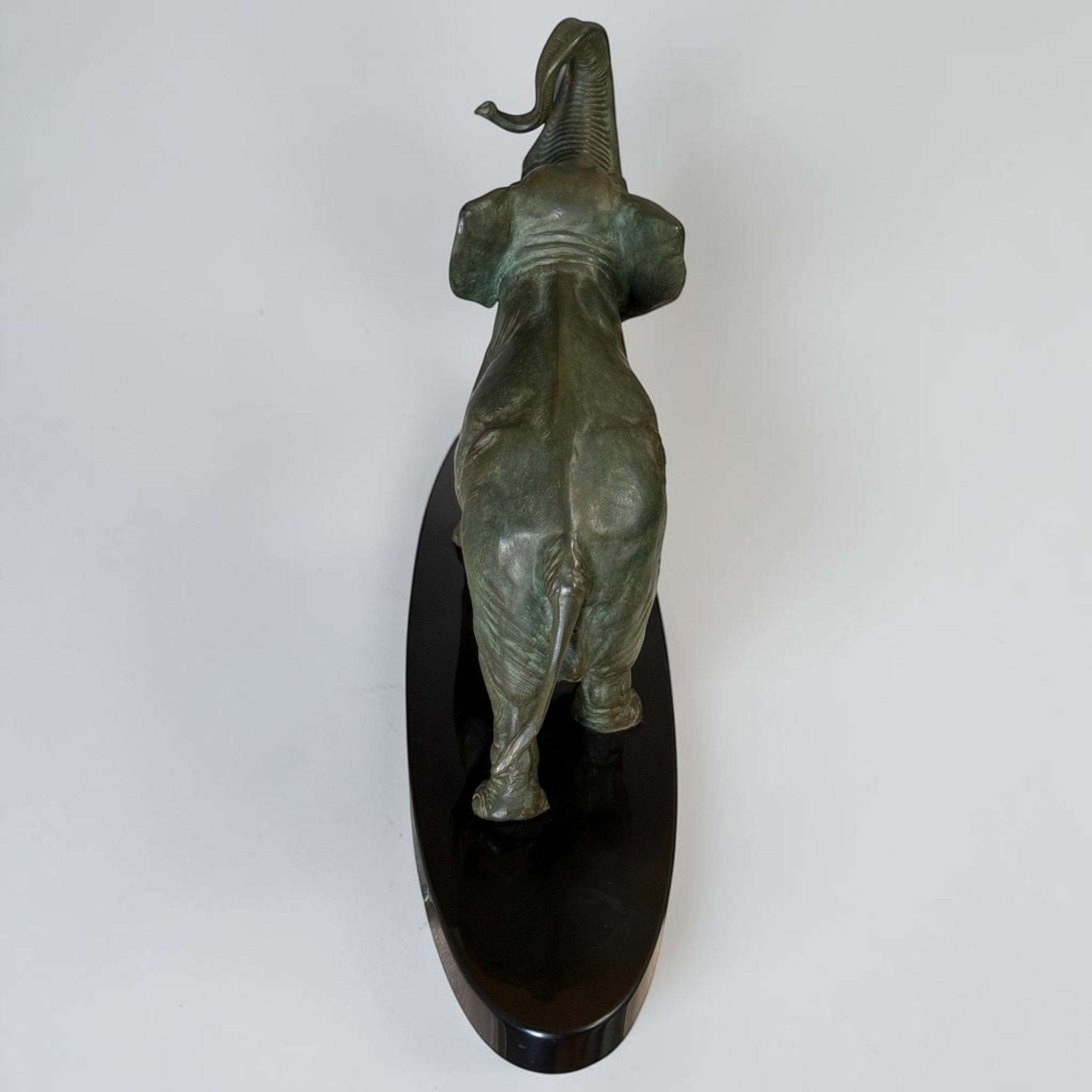 Bronze Elefant Figur Art Déco Marmorsockel alte Skulptur