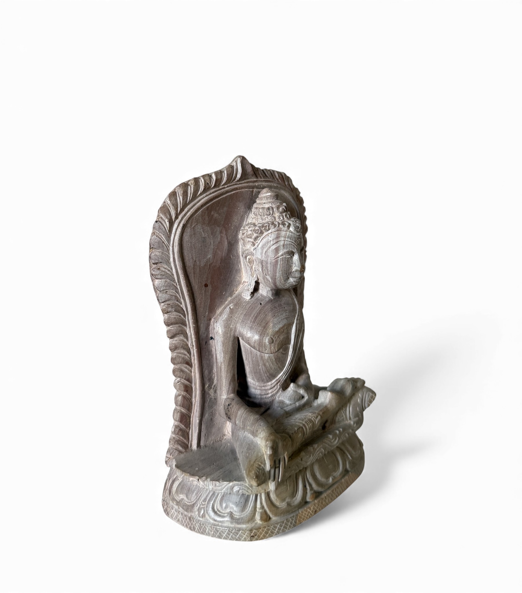 Buddha Figur Marmorstein Nepal - feine handarbeit