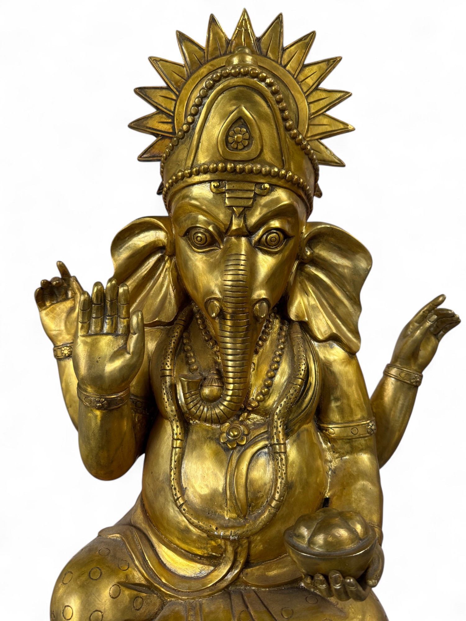 Große Ganesha Statue aus Bronze – 74 cm – ca. 30–40 Jahre alt