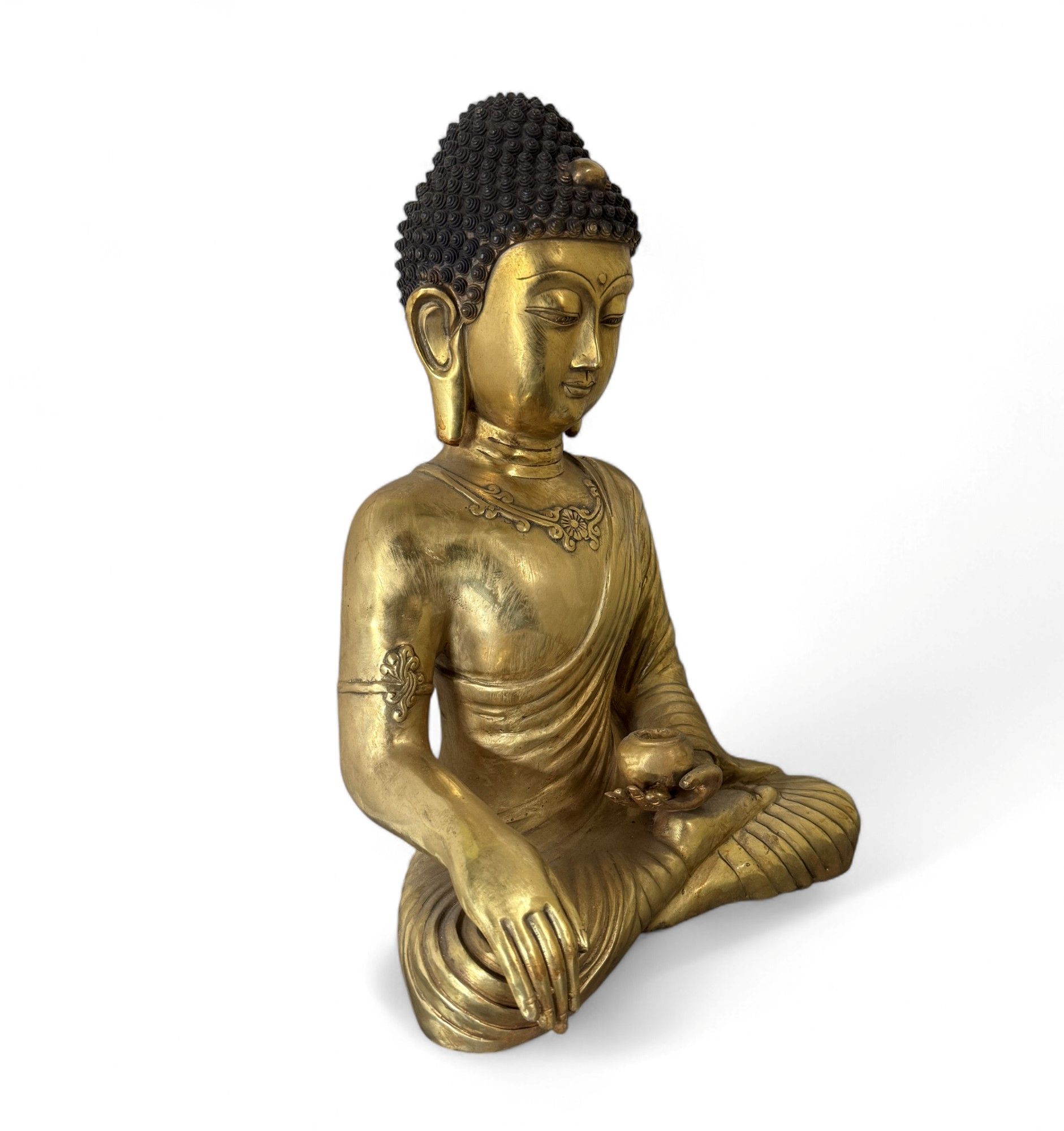 Buddha Figur Bronze Skulptur Siddharta Gautama Statue 43 cm