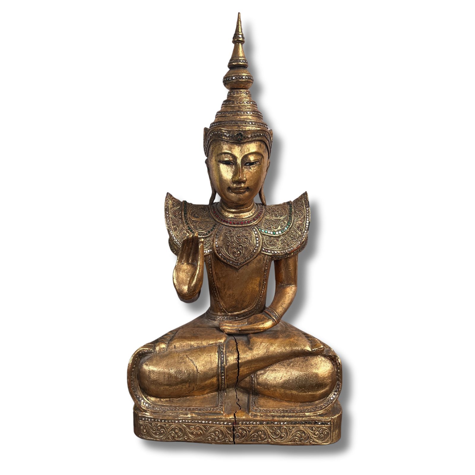Holz Buddha lehrende Geste Holz Buddha lehrende Geste