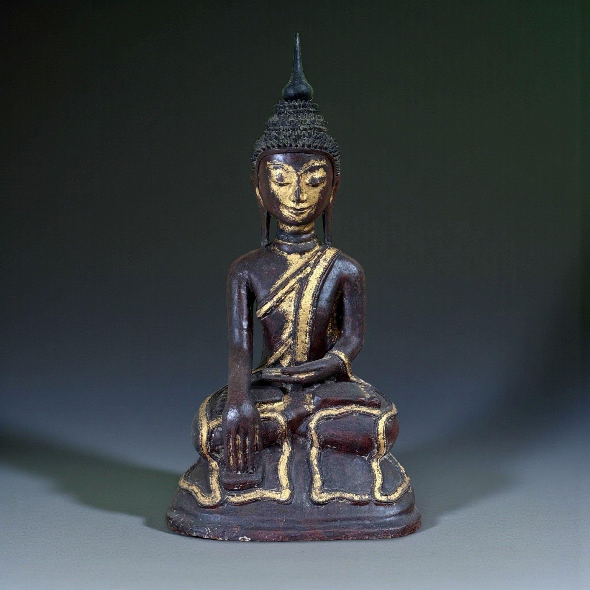 Lacquerware Buddha Statue Burma Skulptur 73 cm groß