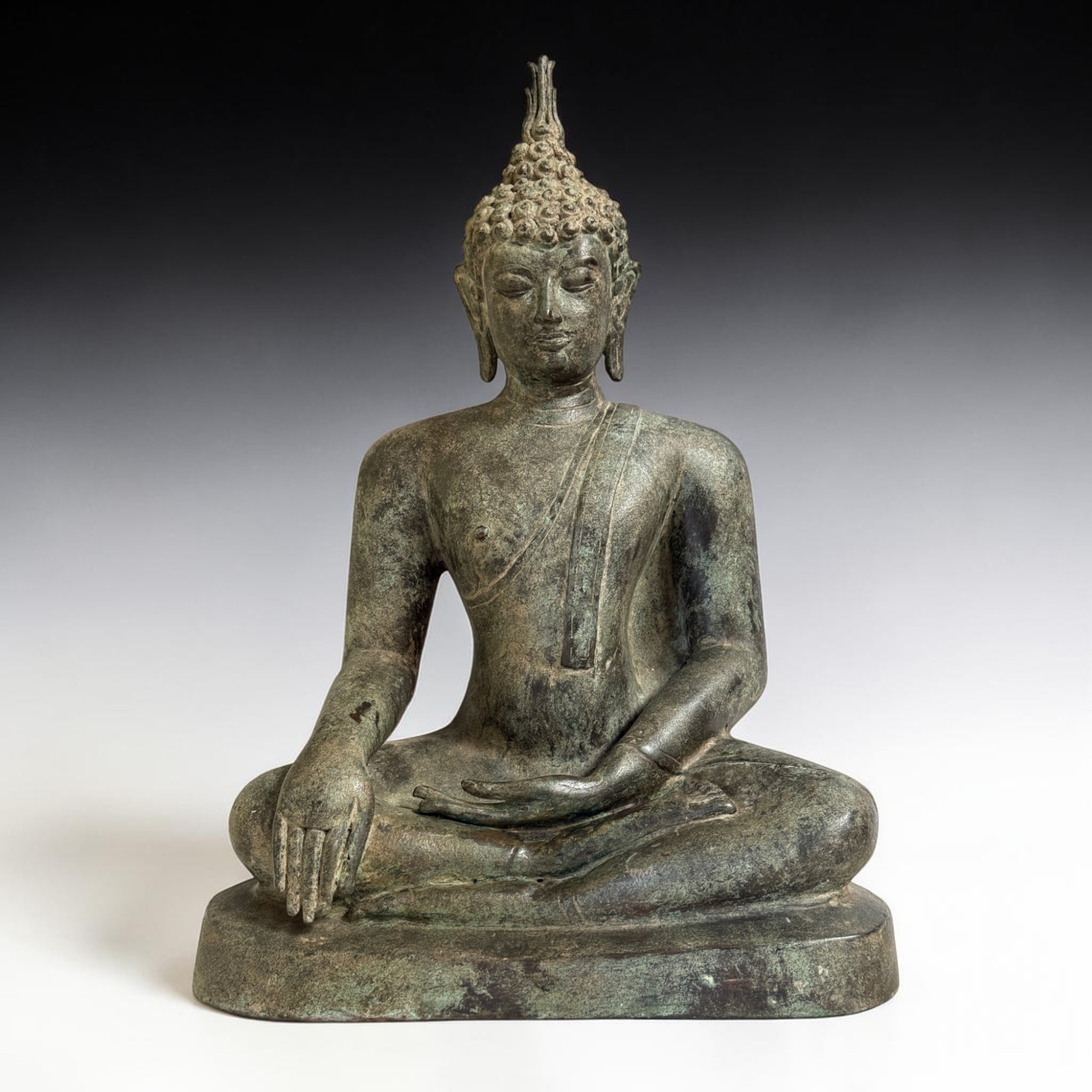 Buddha Thailand Bronze Statue Ayutthaya 35 cm Skulptur Figur