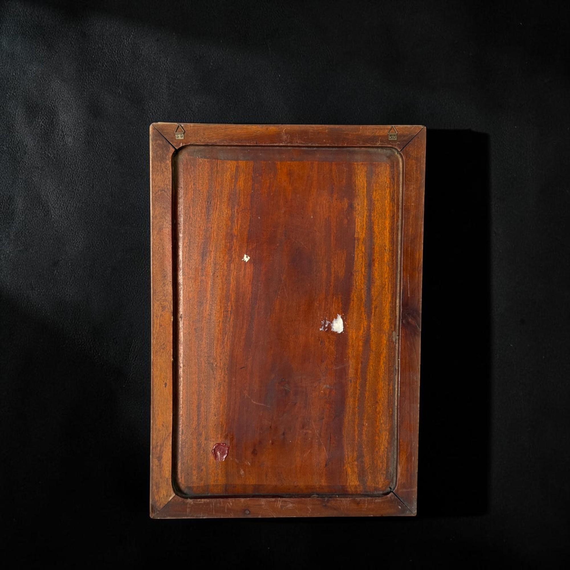 Alte chinesische Holztafel mit Reliefschnitzerei Wandbild 52x35,5 cm