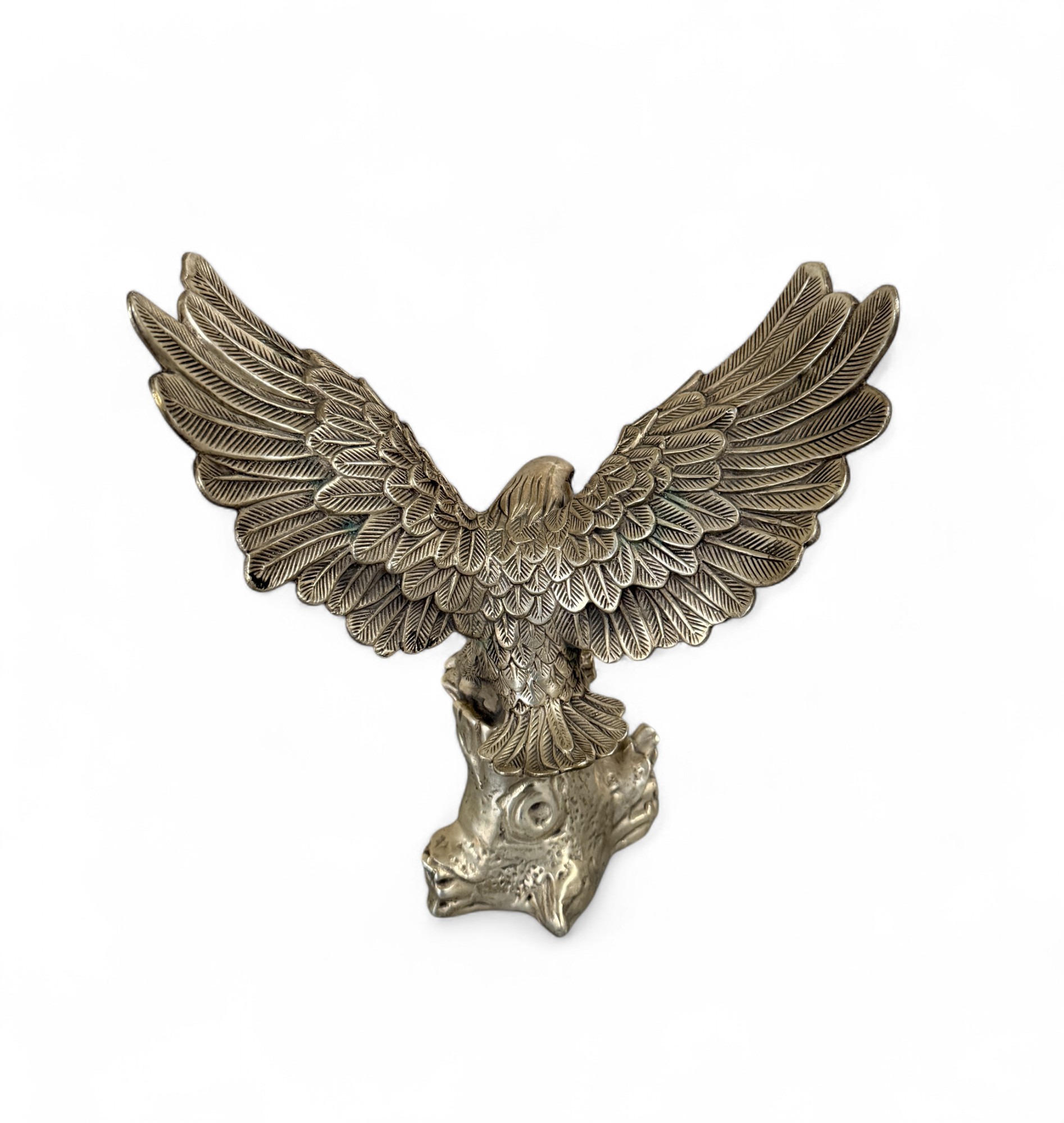 Adler Bronze Skulptur Krafttier 25 cm groß