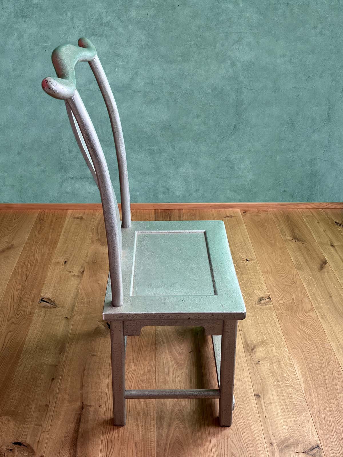 China Stuhl Ulmen Holz Silber Design