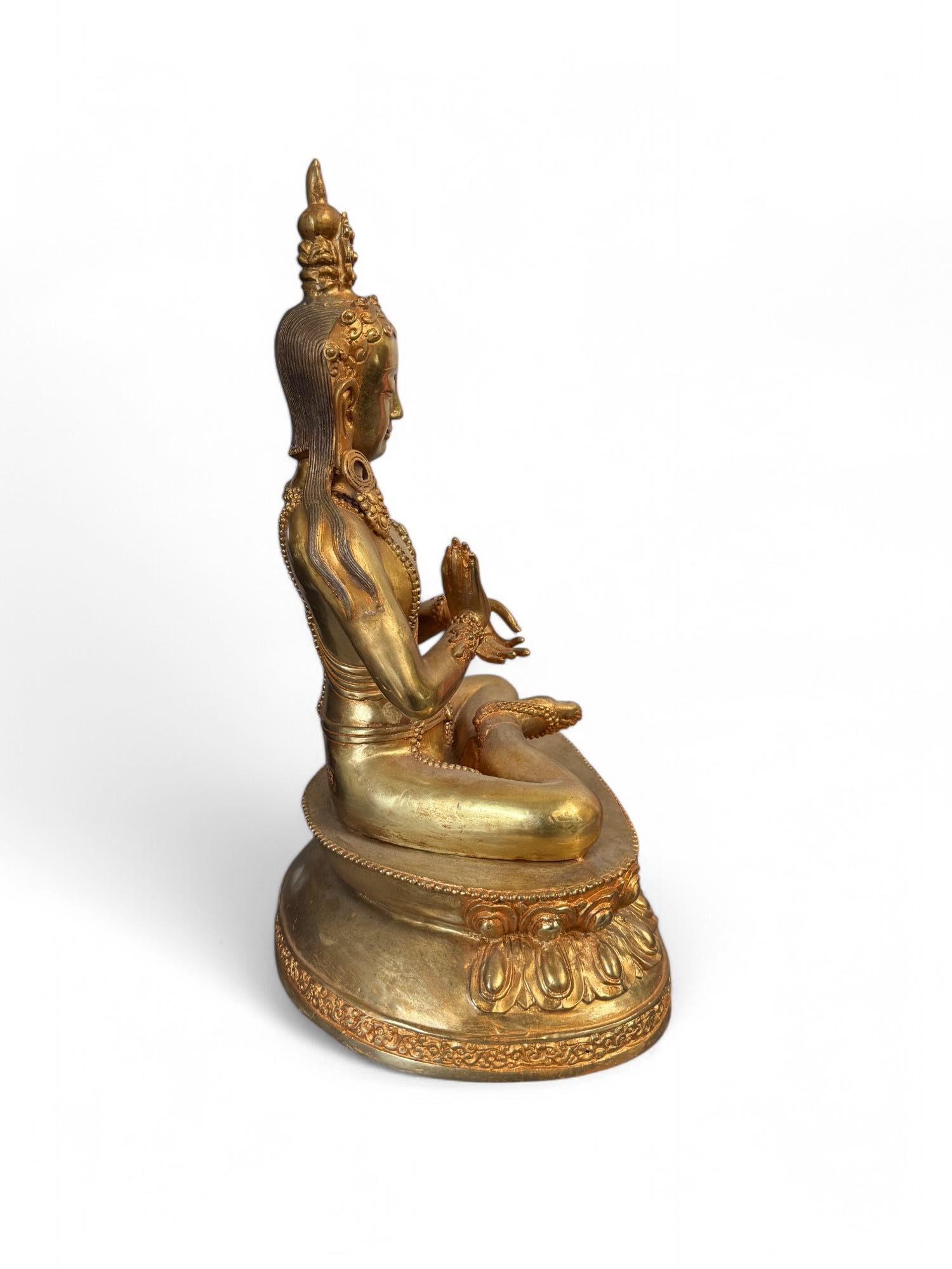 Buddha Figur Dharmachakra Mudra Bronze Skulptur 45,5 cm groß