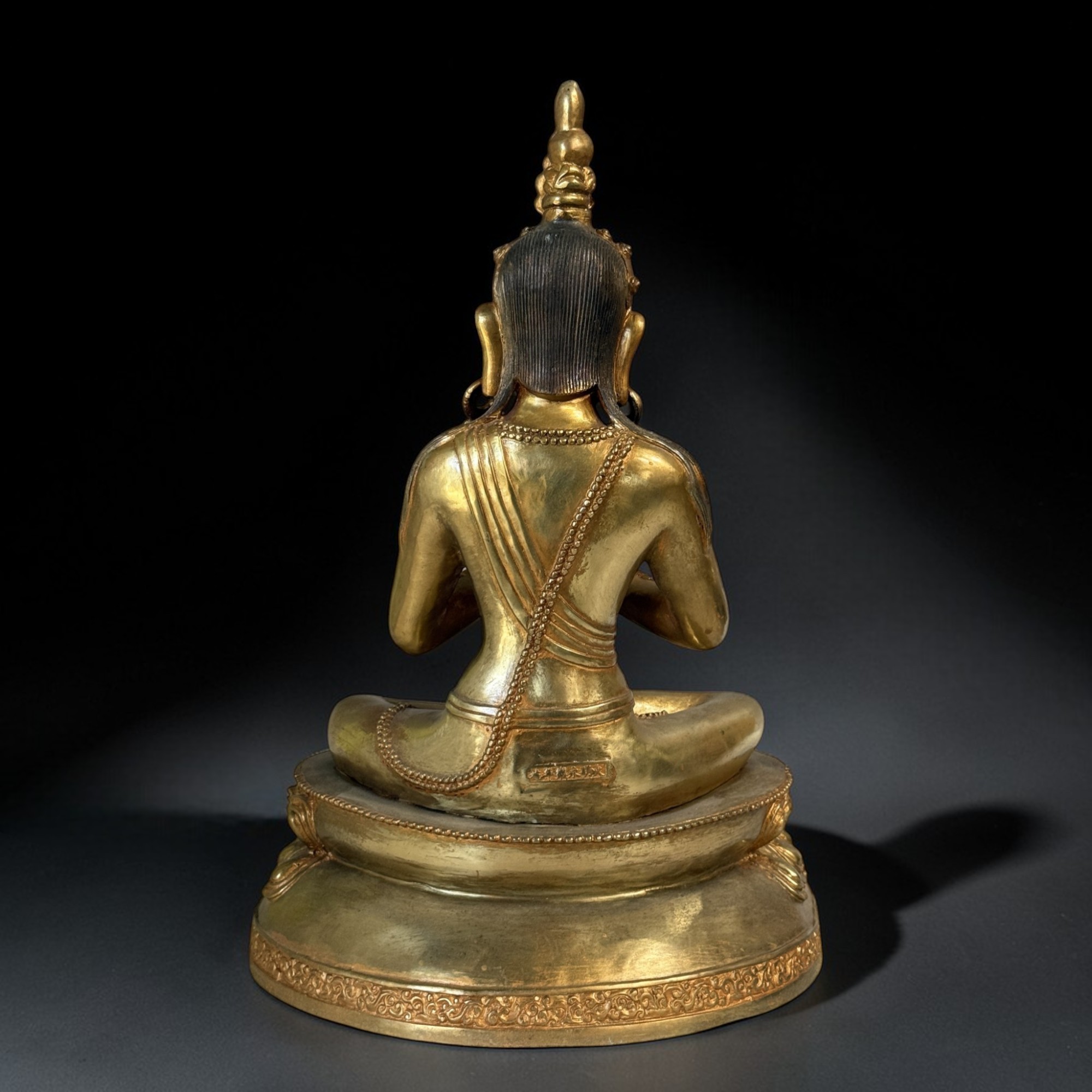 Buddha Figur Dharmachakra Mudra Bronze Skulptur 45,5 cm groß