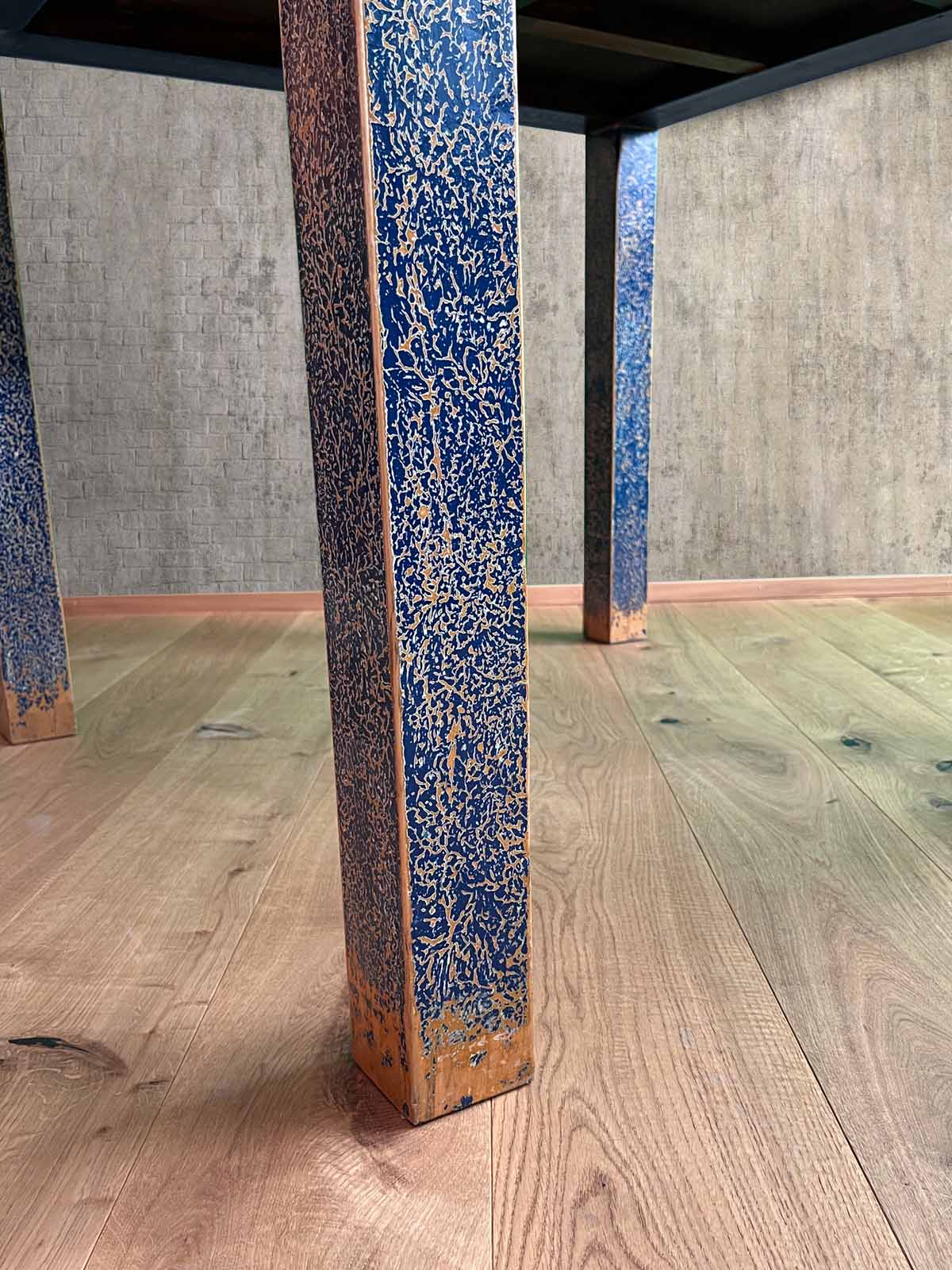 China Esstisch Ulmenholz Blau - Vintage