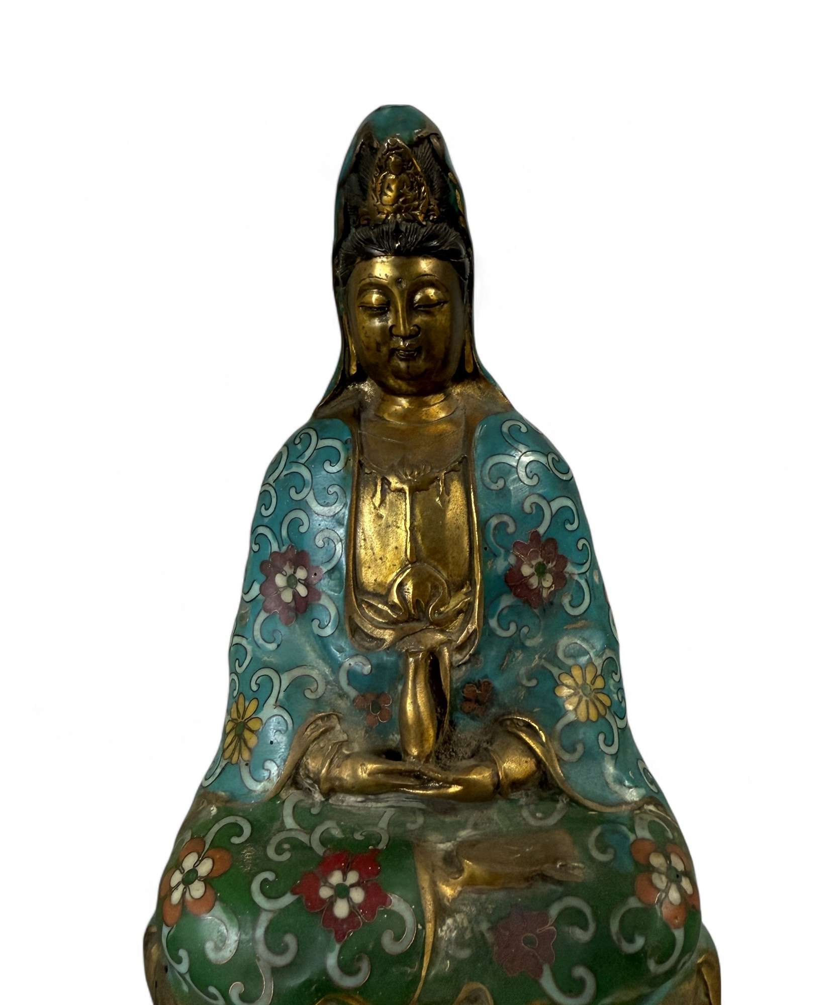 Guanyin Bronze Figur chinesischer Bodhisattva Buddha Skulptur