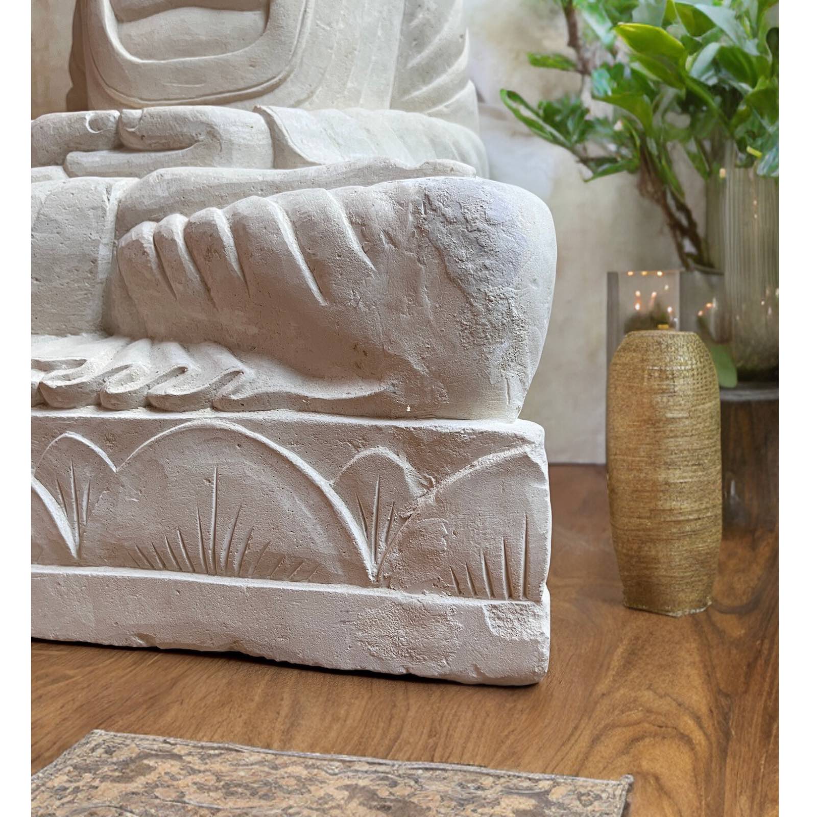Buddha Figur Sandstein Thailand Skulptur Indoor