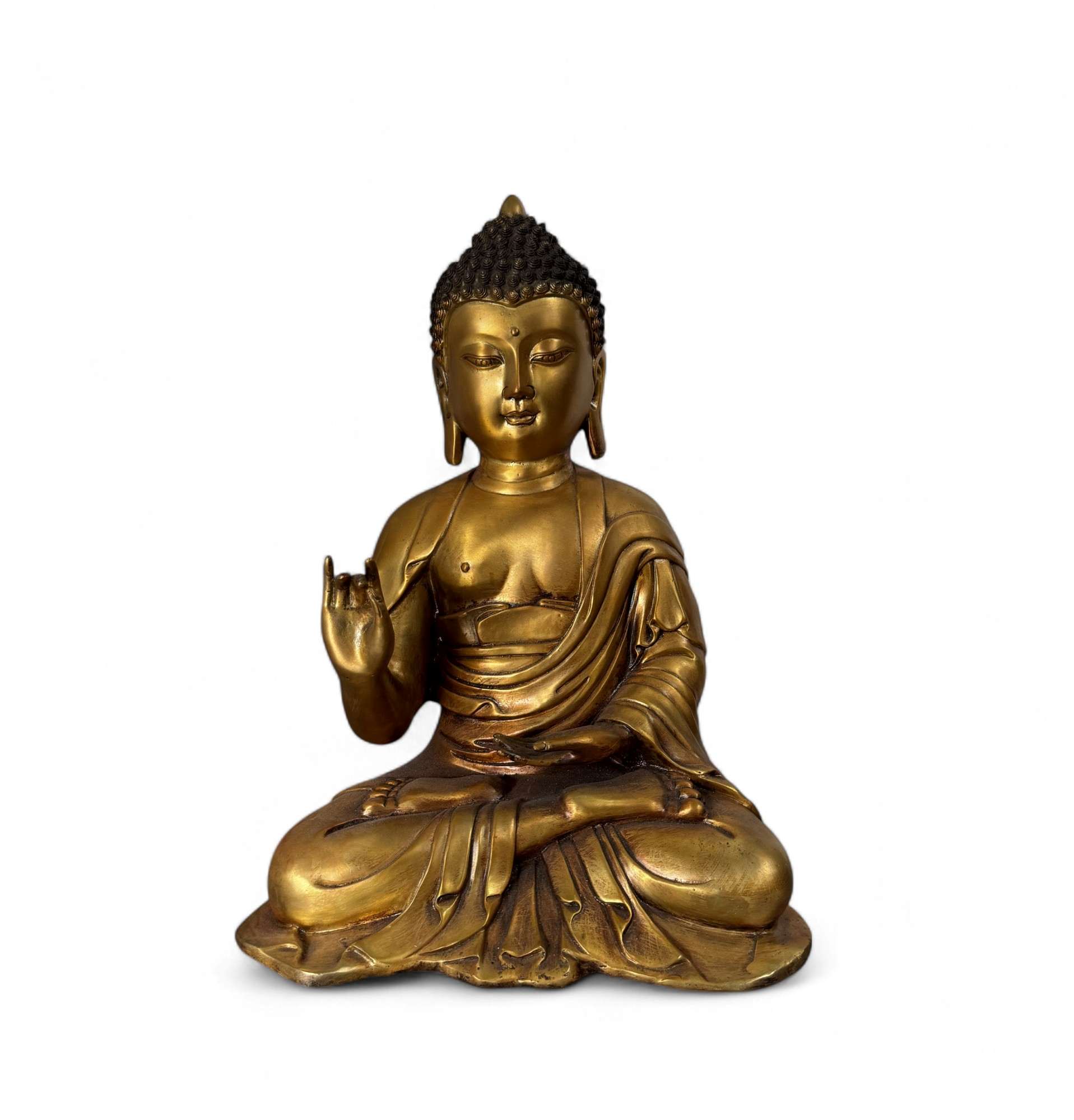 Buddha Figur Karana Mudra Bronze Statue Tibet China