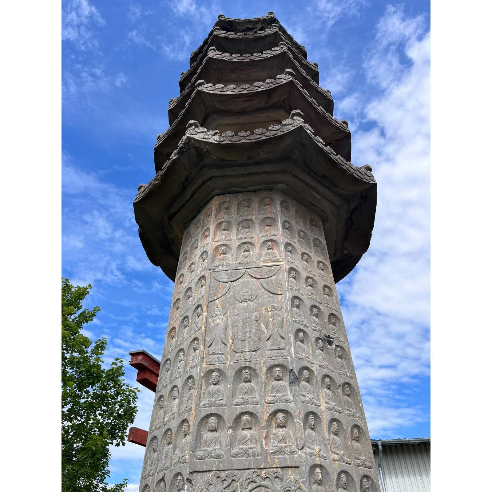 Buddha Garten Pagode Stein Tempel - gigantische 8m groß
