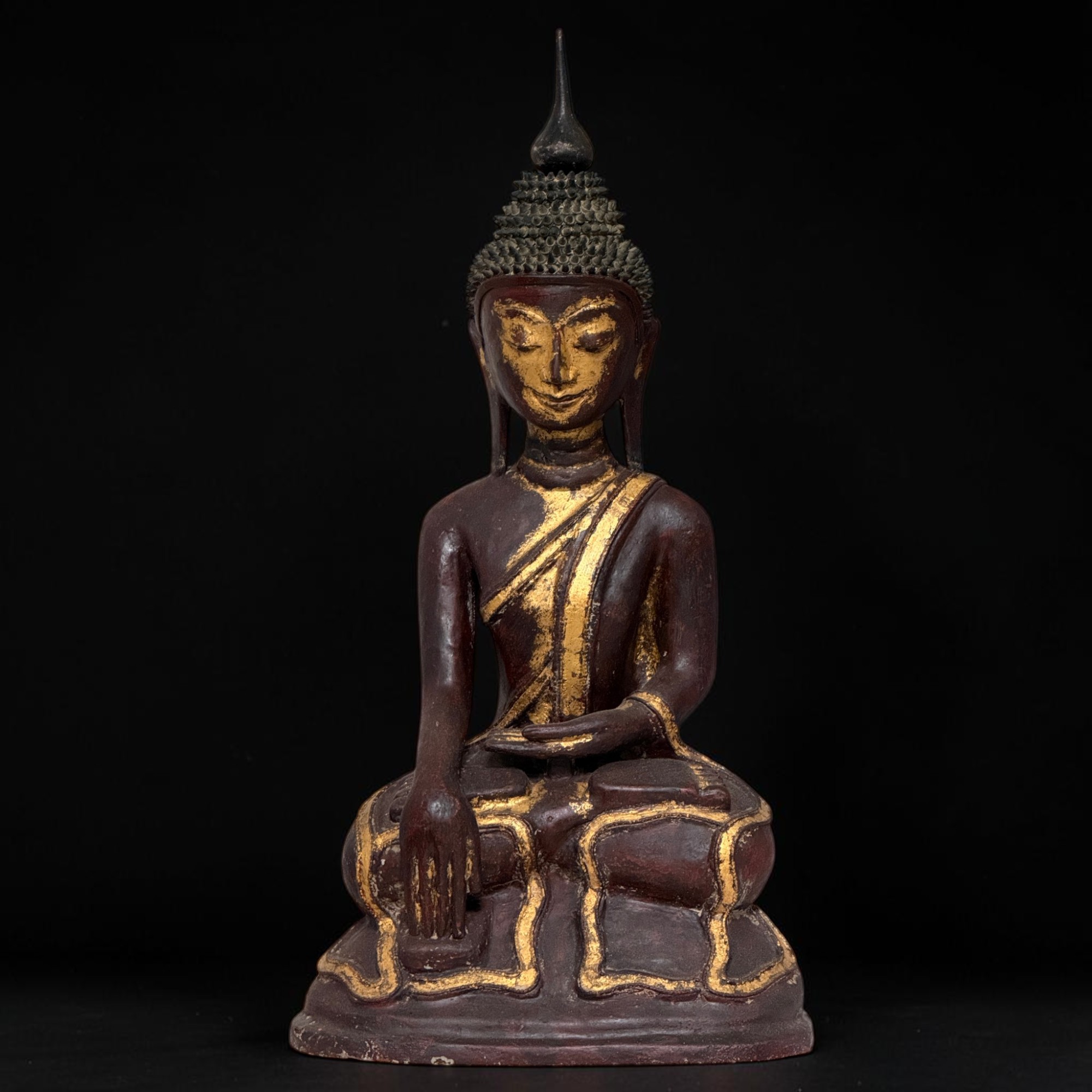 Lacquerware Buddha Statue Burma Skulptur 73 cm groß