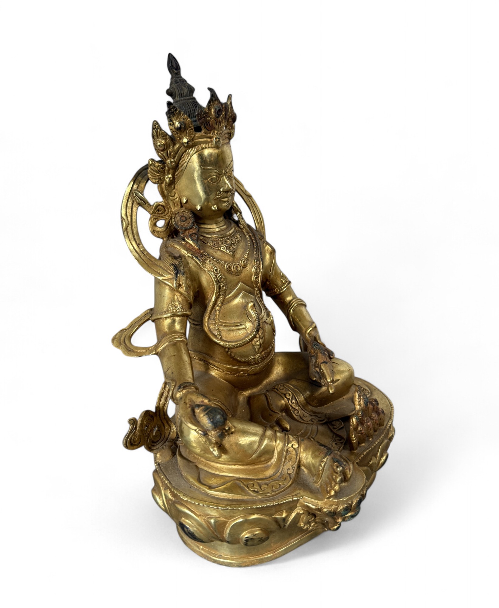 Kubera Jambhala Bronze Figur Tibet China Skulptur 29 cm groß