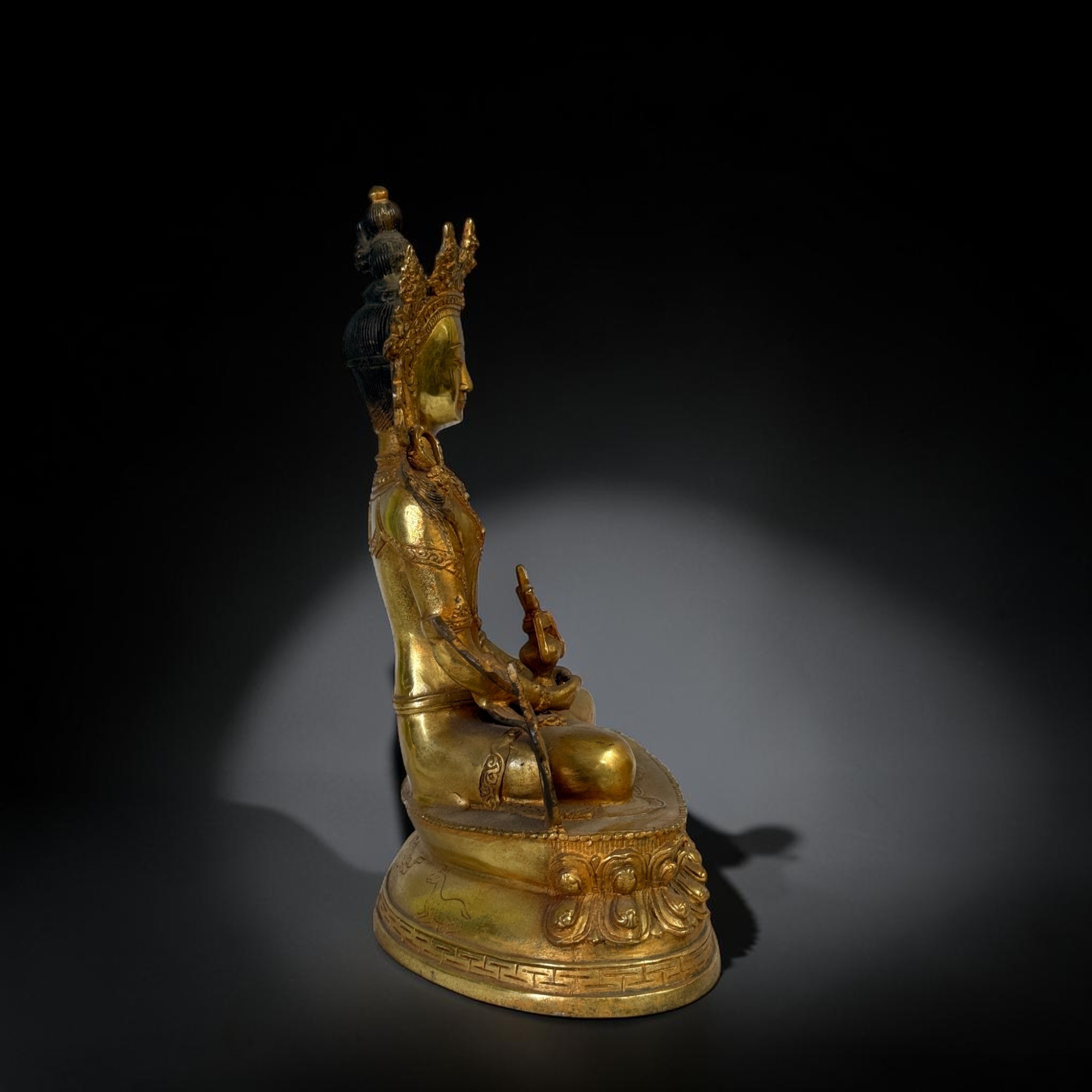Amitayus Buddha Bronze Skulptur – Tibet/Sichuan