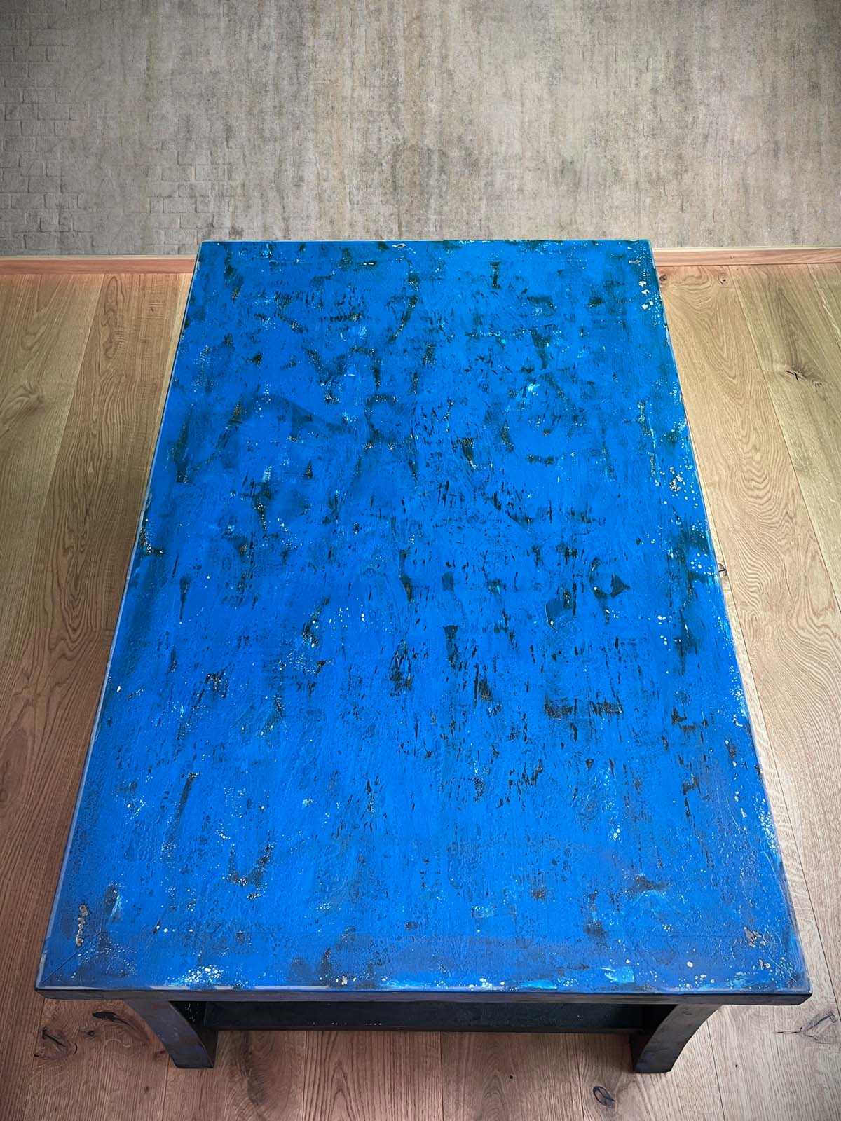 Chinesischer Teetisch Blau Couchtisch Shabby Chic