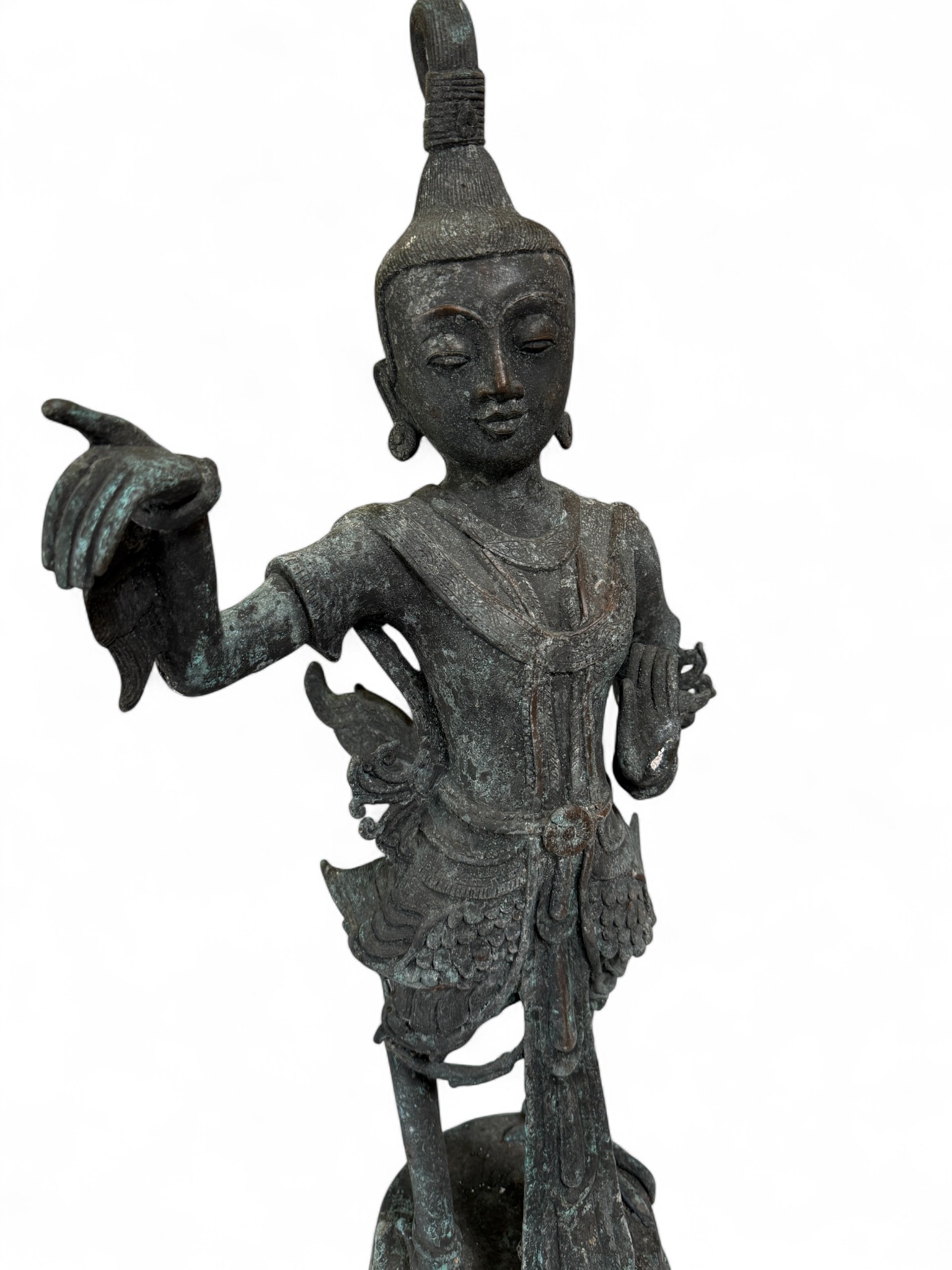 Kinnari Bronze Skulptur Burma Figur 74 cm groß Kinnari Bronze Skulptur Burma Figur 74 cm groß
