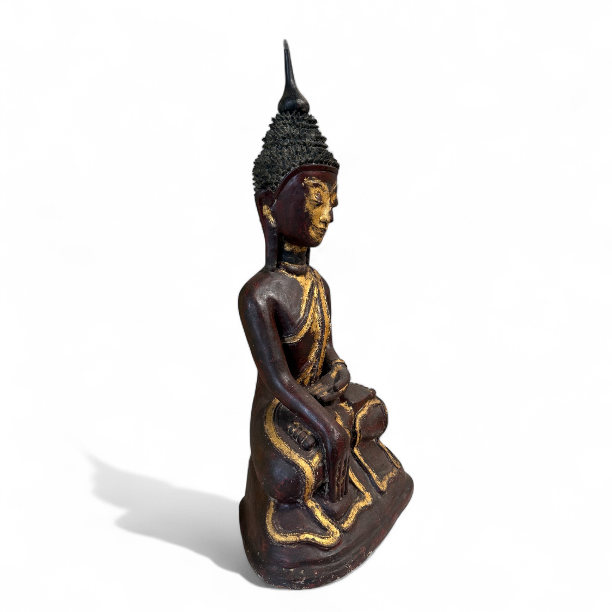 Lacquerware Buddha Statue Burma Skulptur 73 cm groß