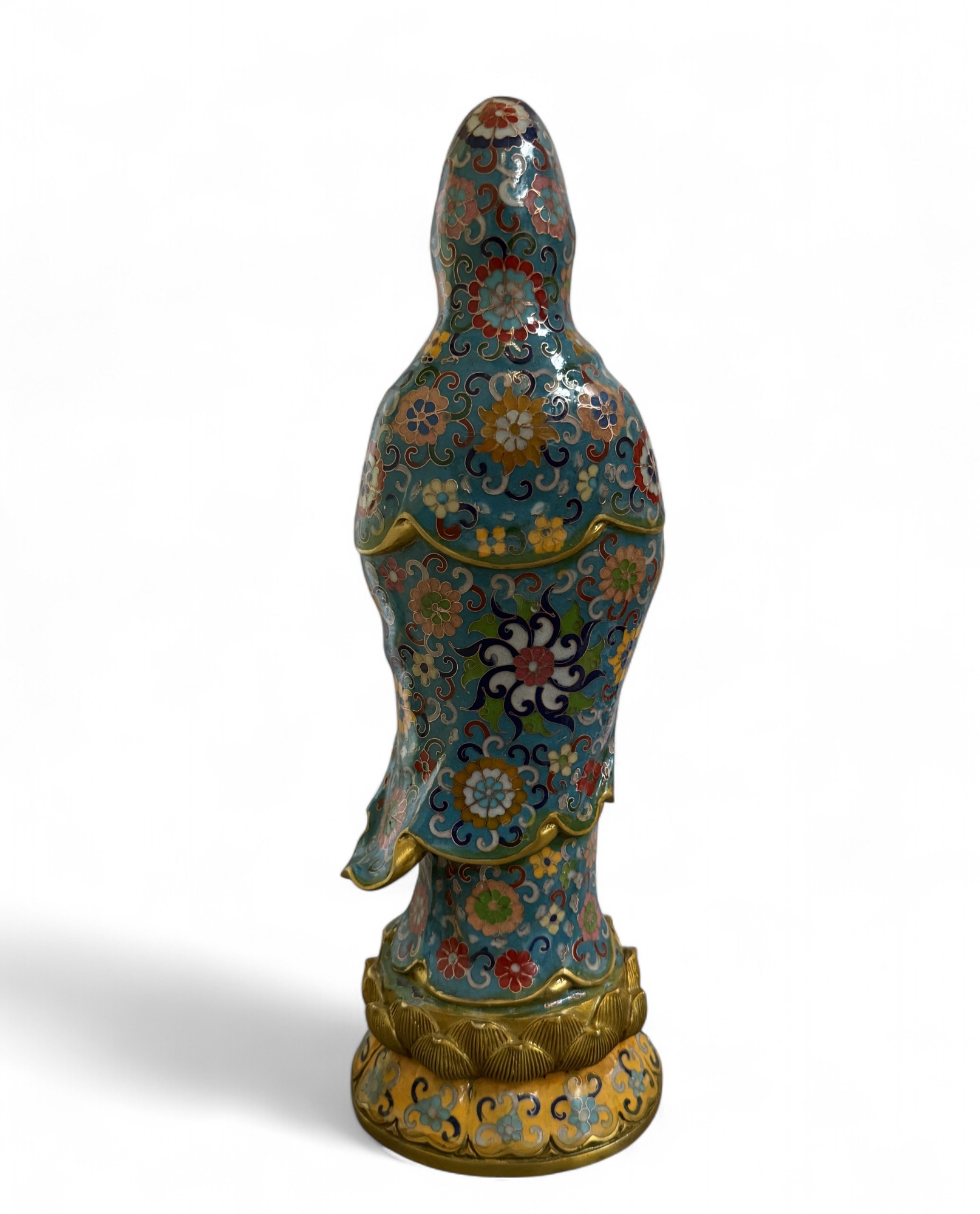 Guanyin Figur Cloisonne Bronze Bodhisattva Skulptur China Buddha