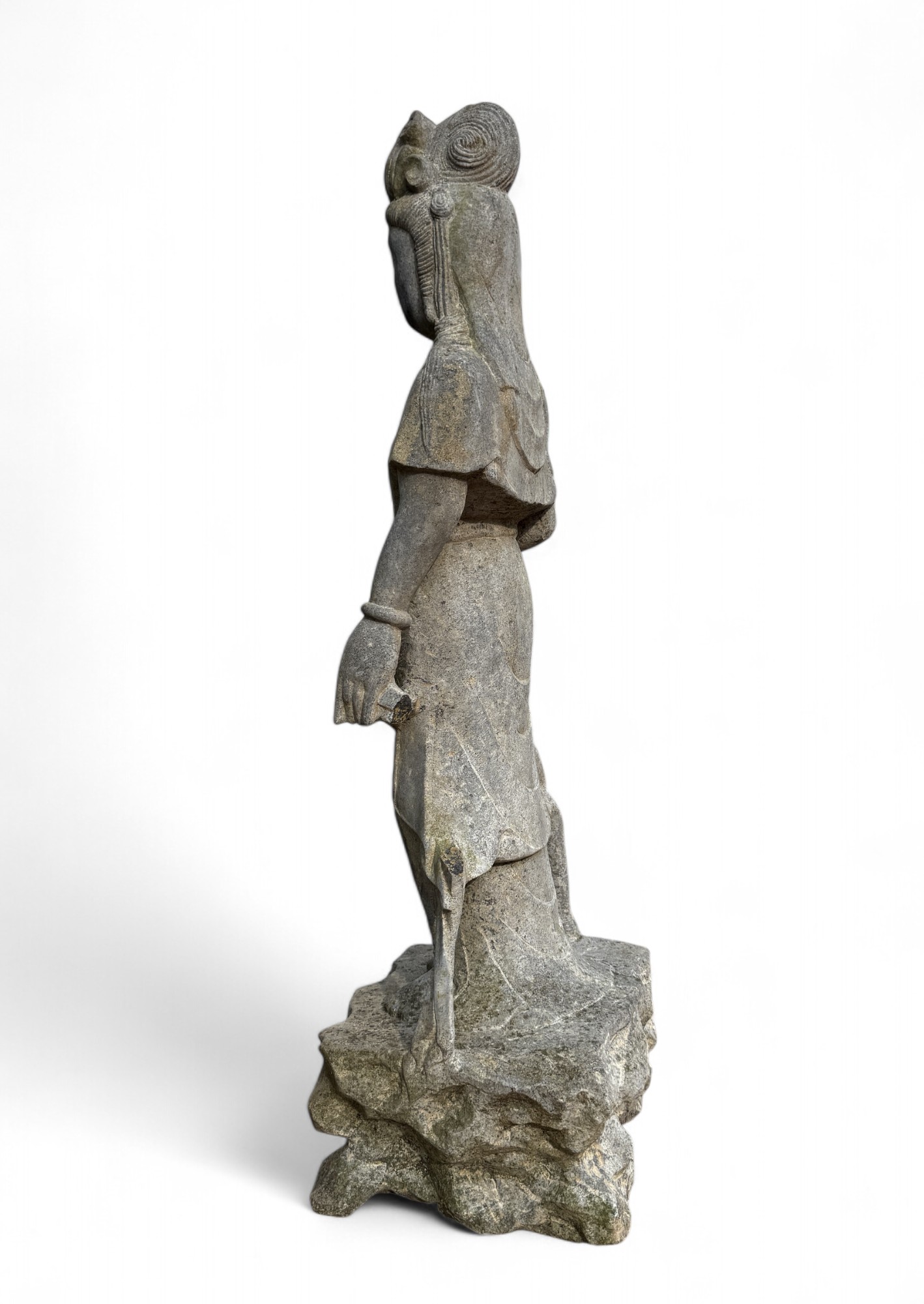 Guanyin Garten Buddha Skulptur Natur Stein 73 cm groß
