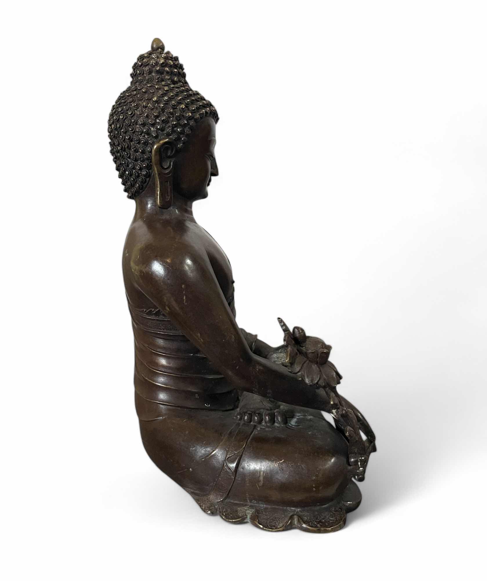 Medizin Buddha Figur Bronze Nepal Skulptur 36 cm groß