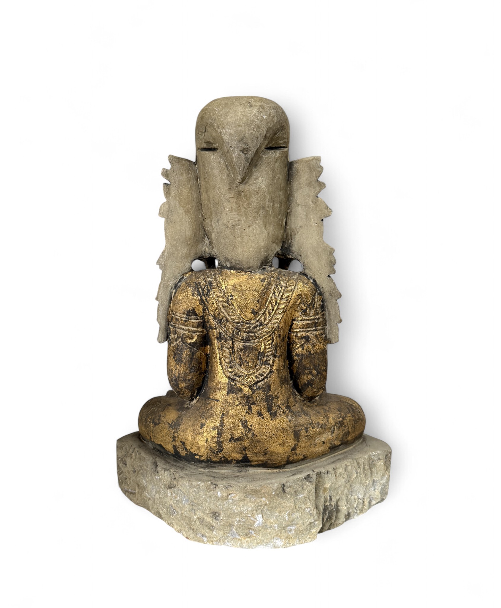 Jambupati Buddha gekrönt aus Marmor Stein Burma