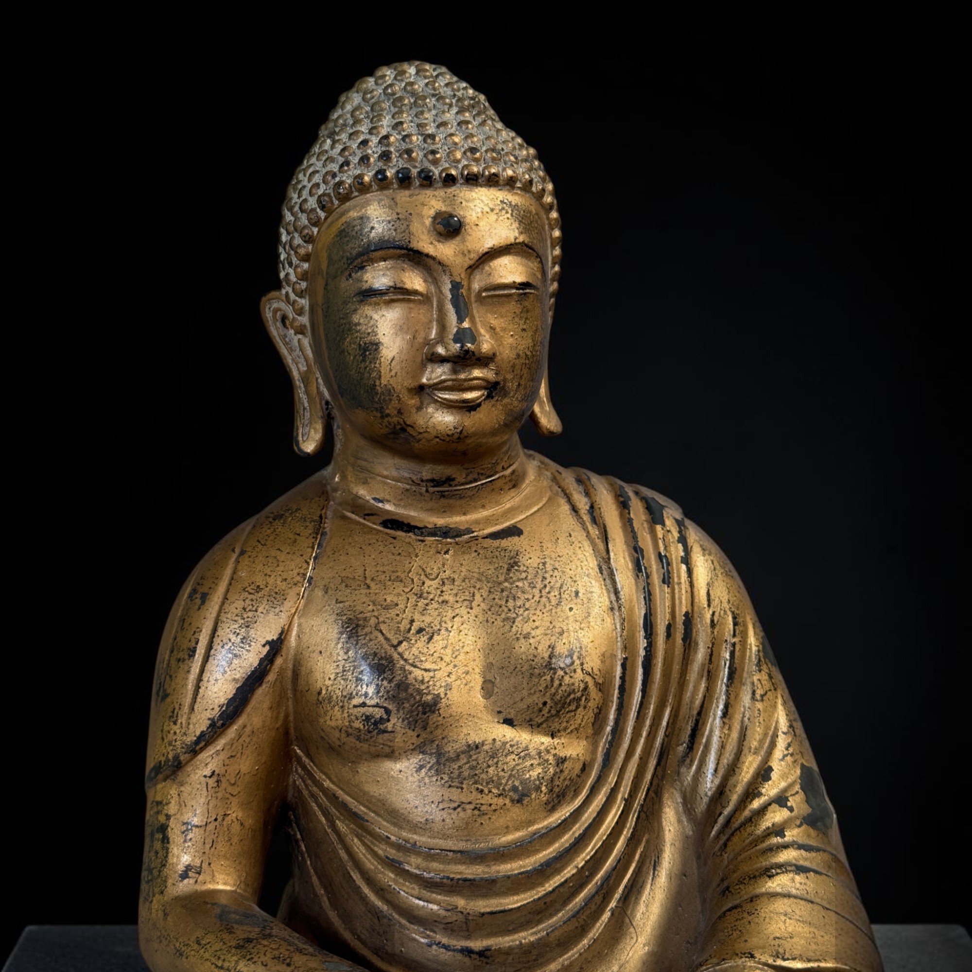 Bronze Amida Buddha Kamakura Daibutsu - Japanische Figur - Unikat 34 cm / 4,5 kg