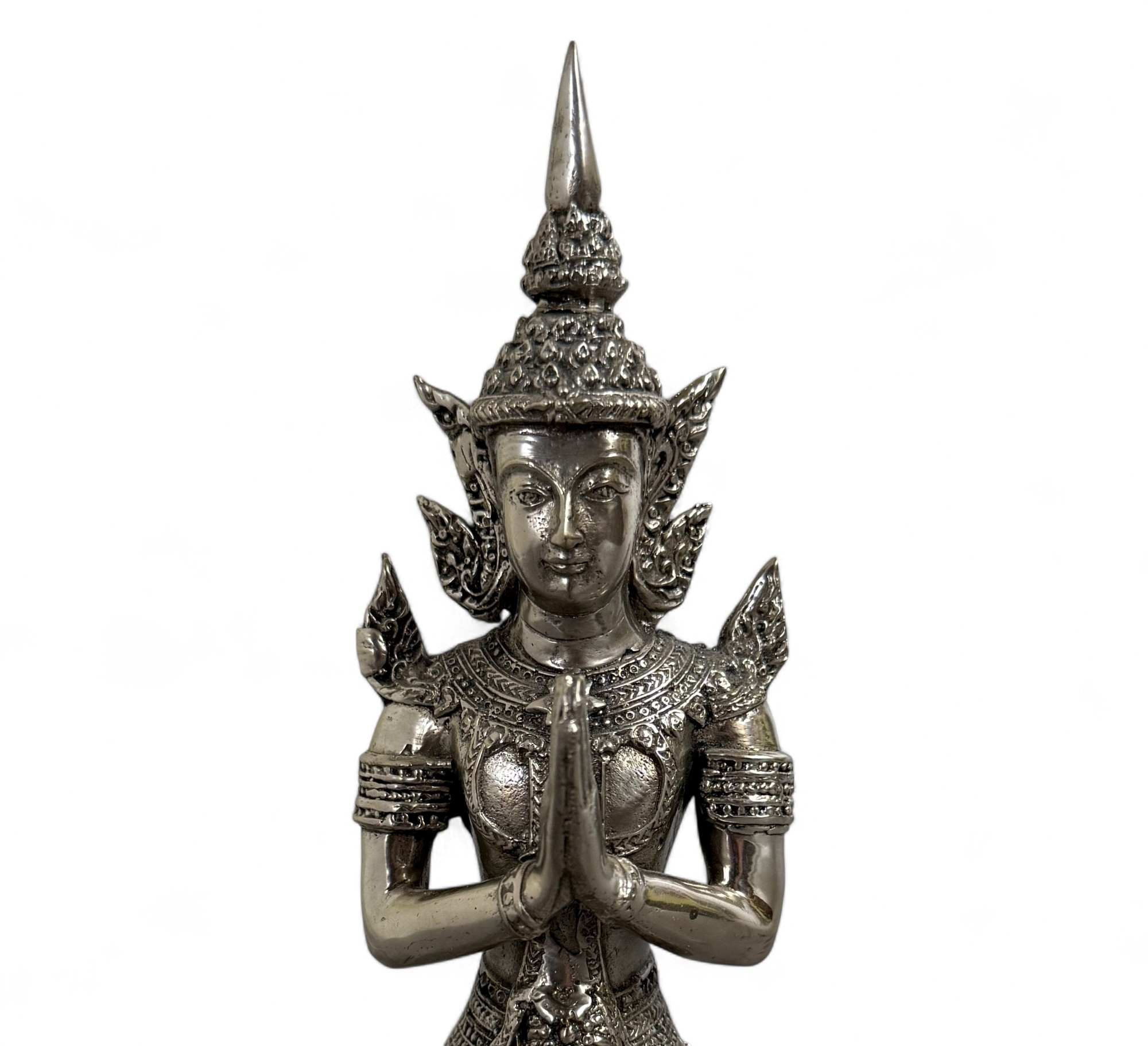 Thailändischer Tempelwächter aus Bronze – 17,5 cm Figur