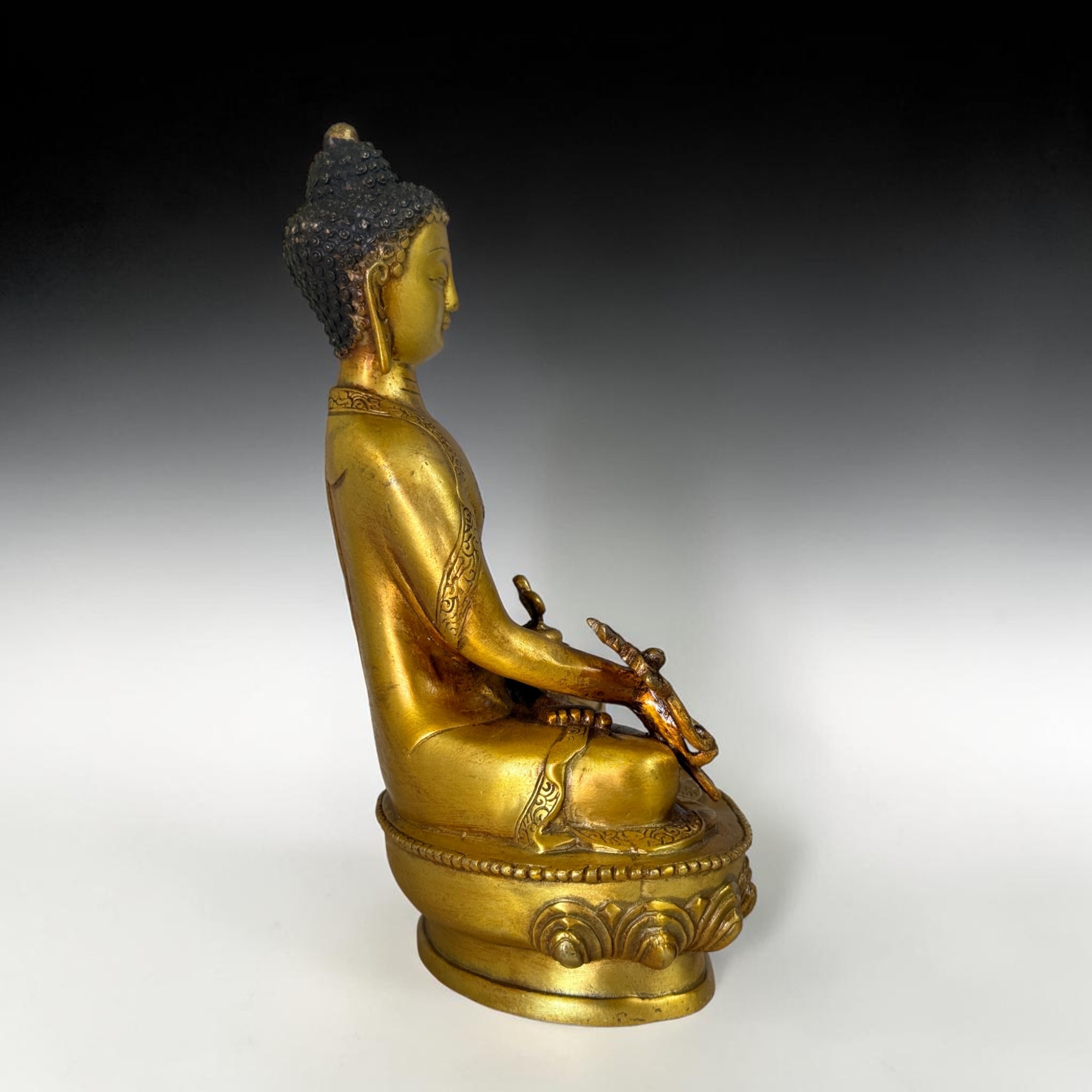 Medizin Buddha Figur Bronze – Tibet Heilung & Harmonie (20 cm)