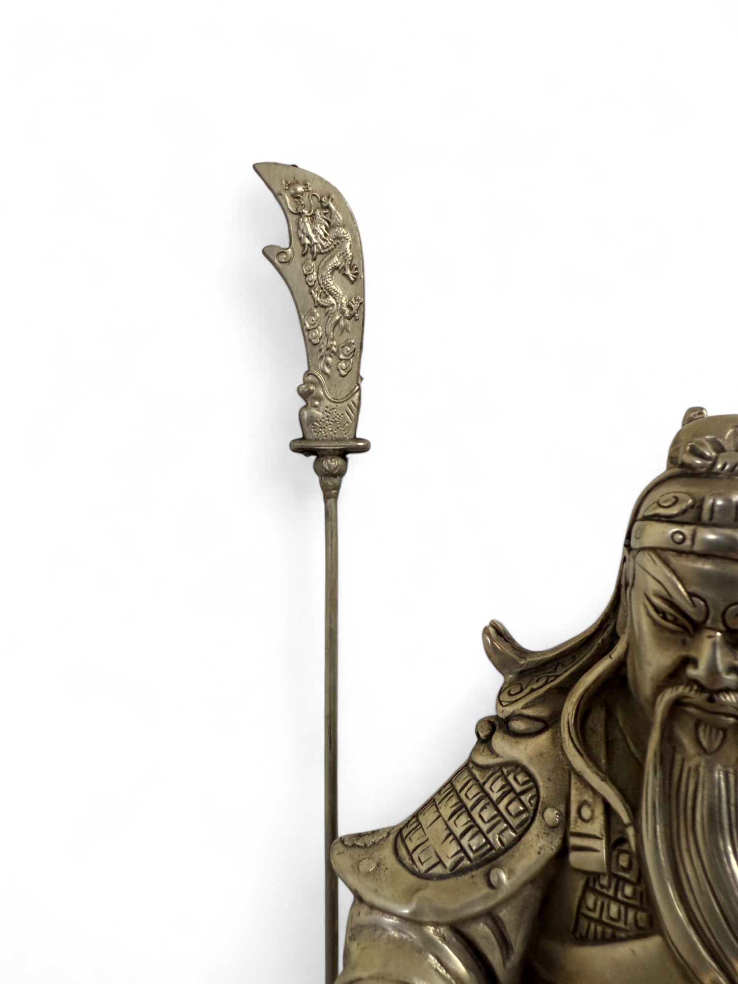 China Krieger General Guan Yu - Kwan Kong Bronze Figur