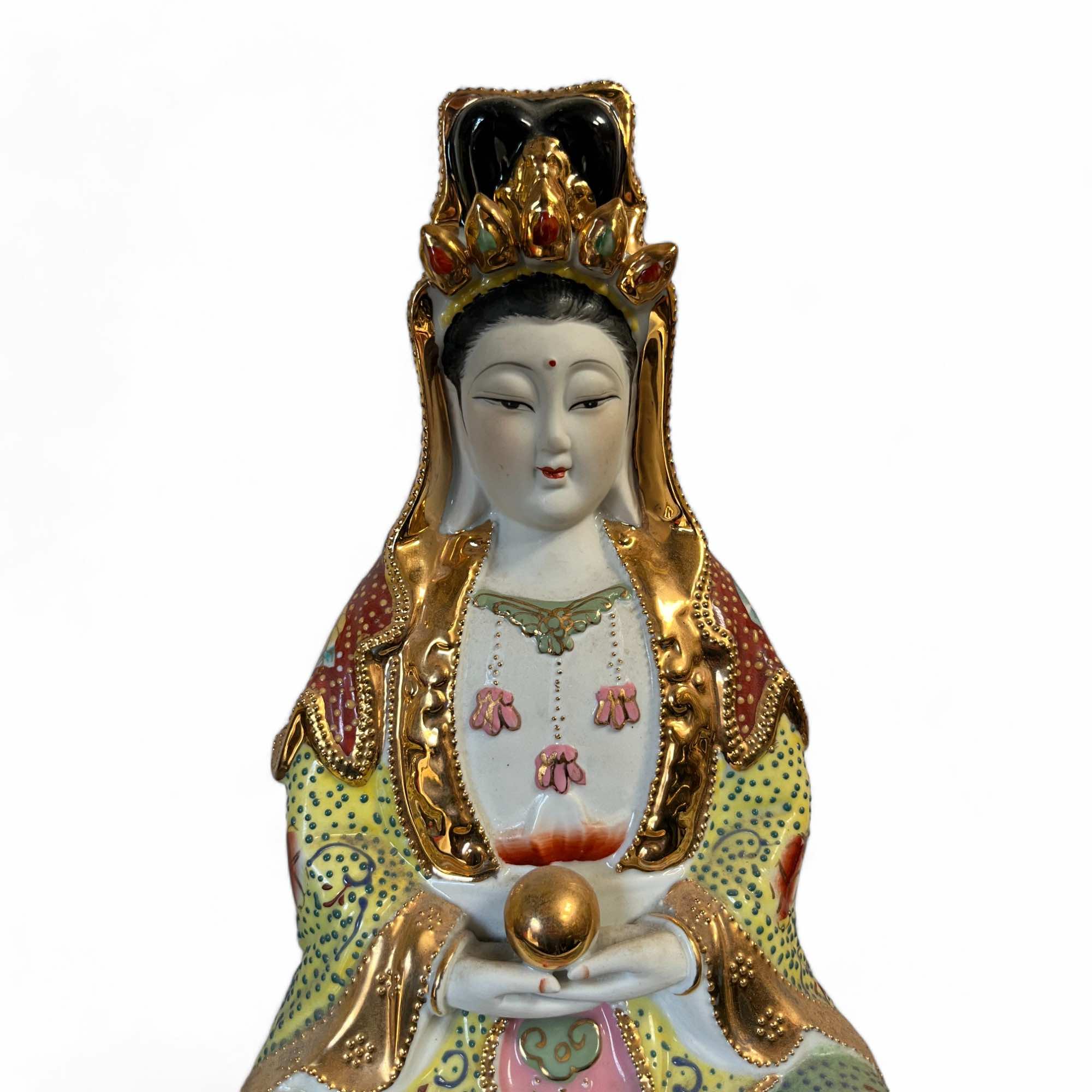 Buddha Figur Kwan-Yin aus Porzellan 40cm groß