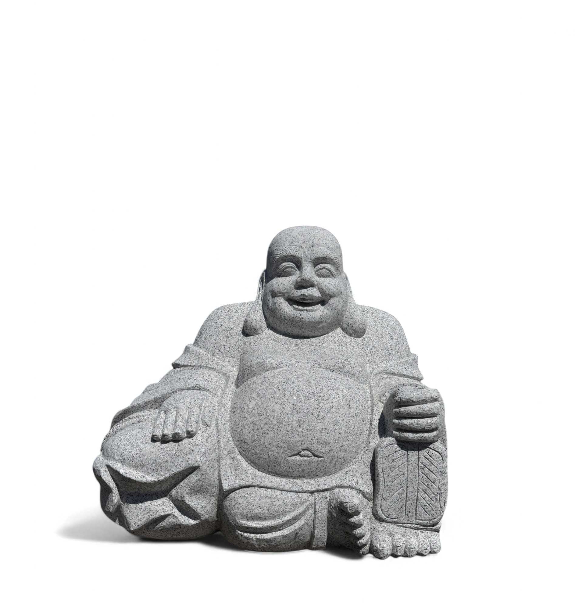 Happy Buddha Granit Stein Statue Garten Skulptur