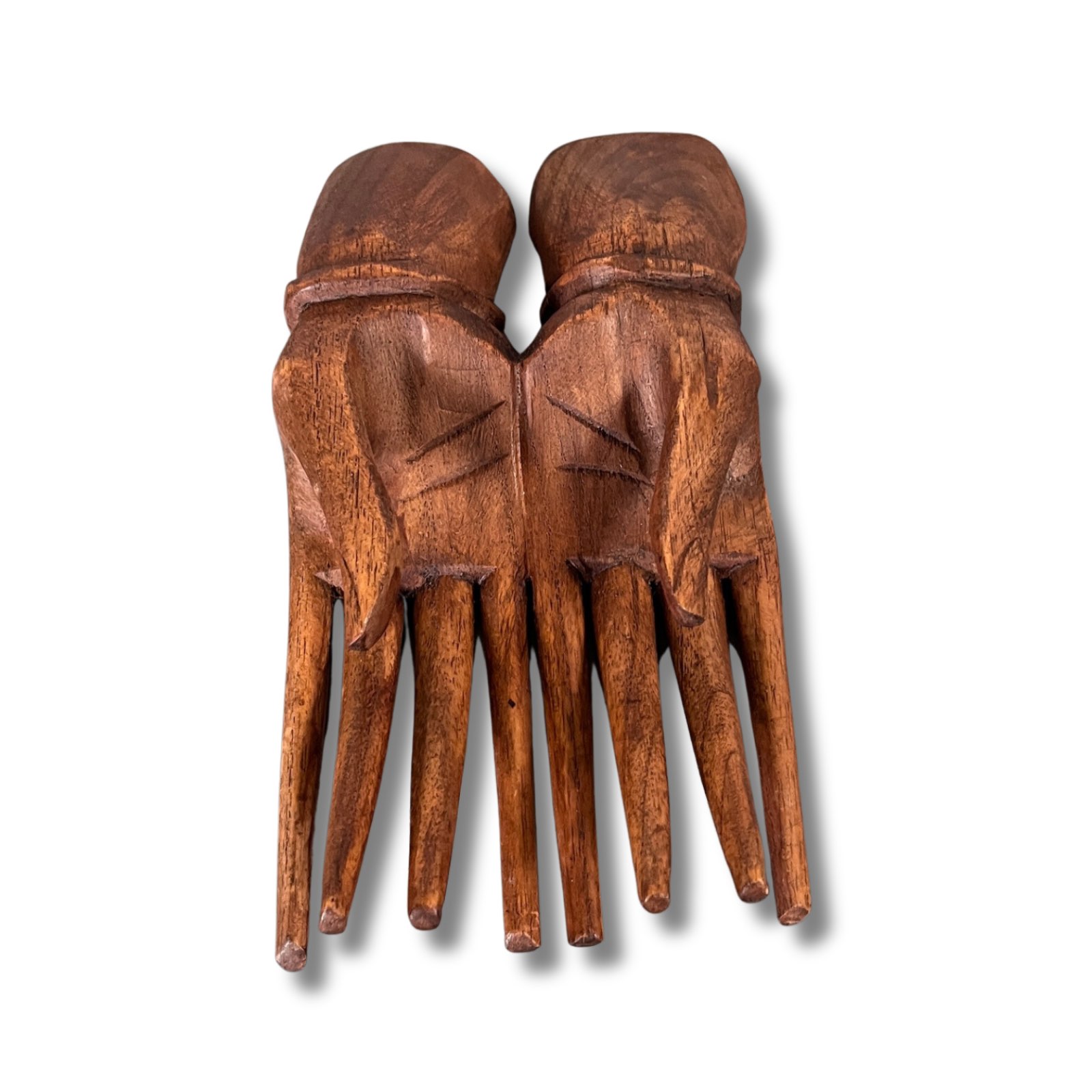 Buddha Hand Holz Skulptur Visitenkartenhalter