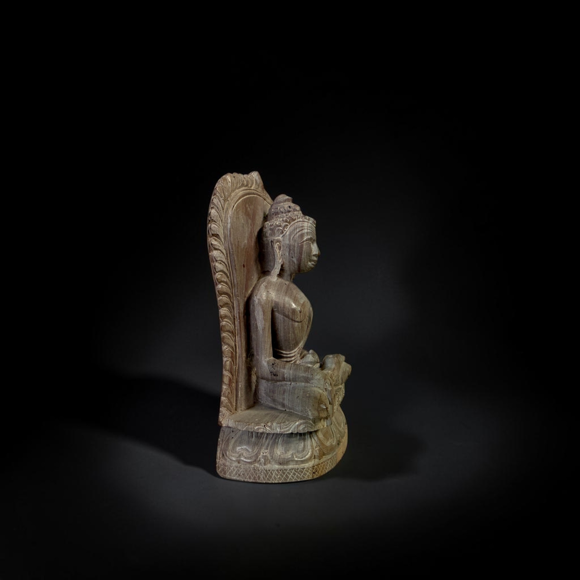 Buddha Figur Marmorstein Nepal - feine handarbeit