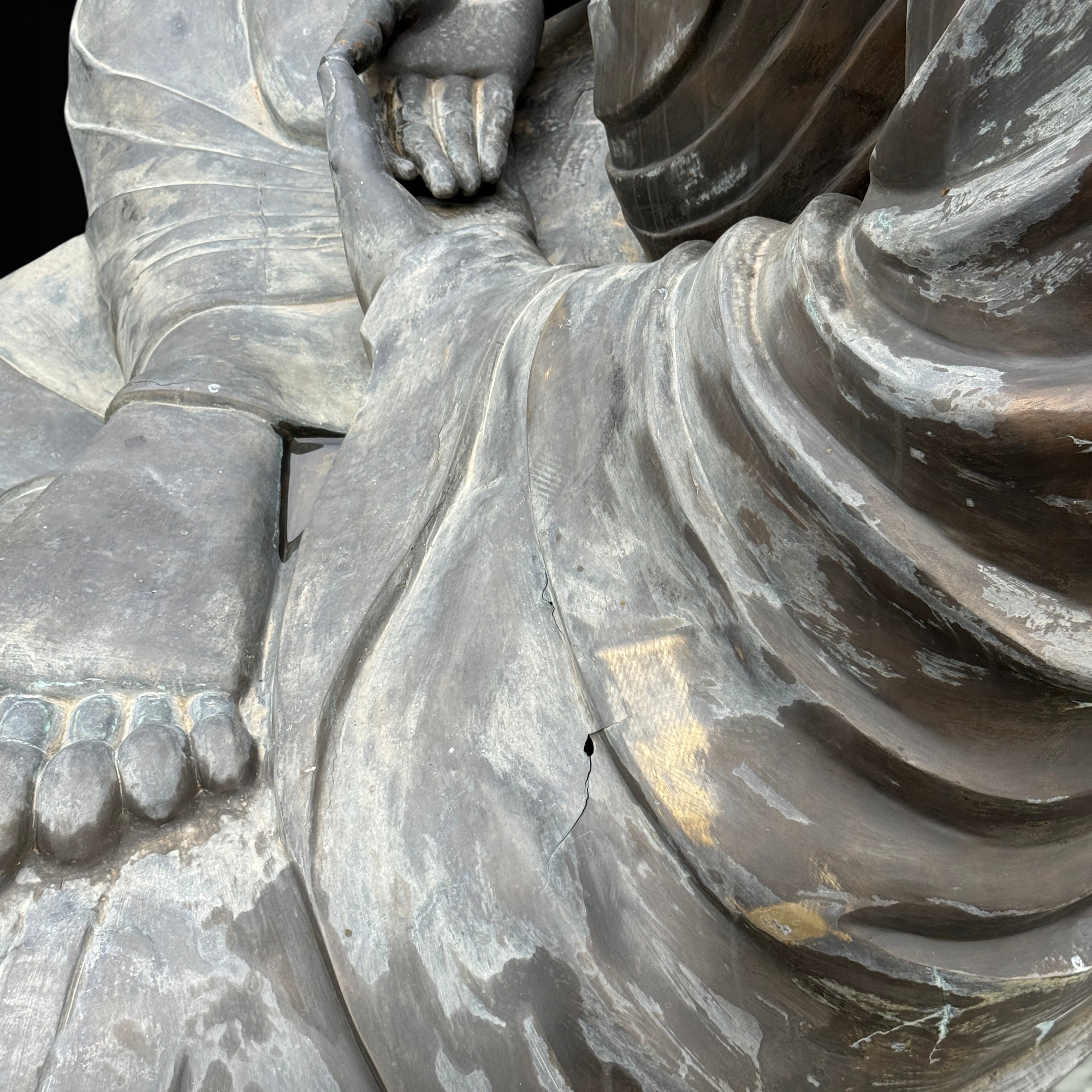 Großer Daibutsu Bronze Buddha Statue - 220 cm