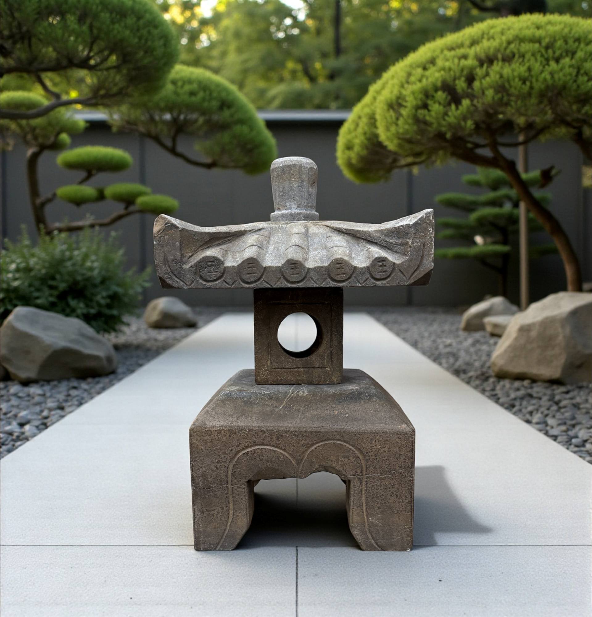 Asiatisches Geisterhaus Steinlaterne Garten Pagode