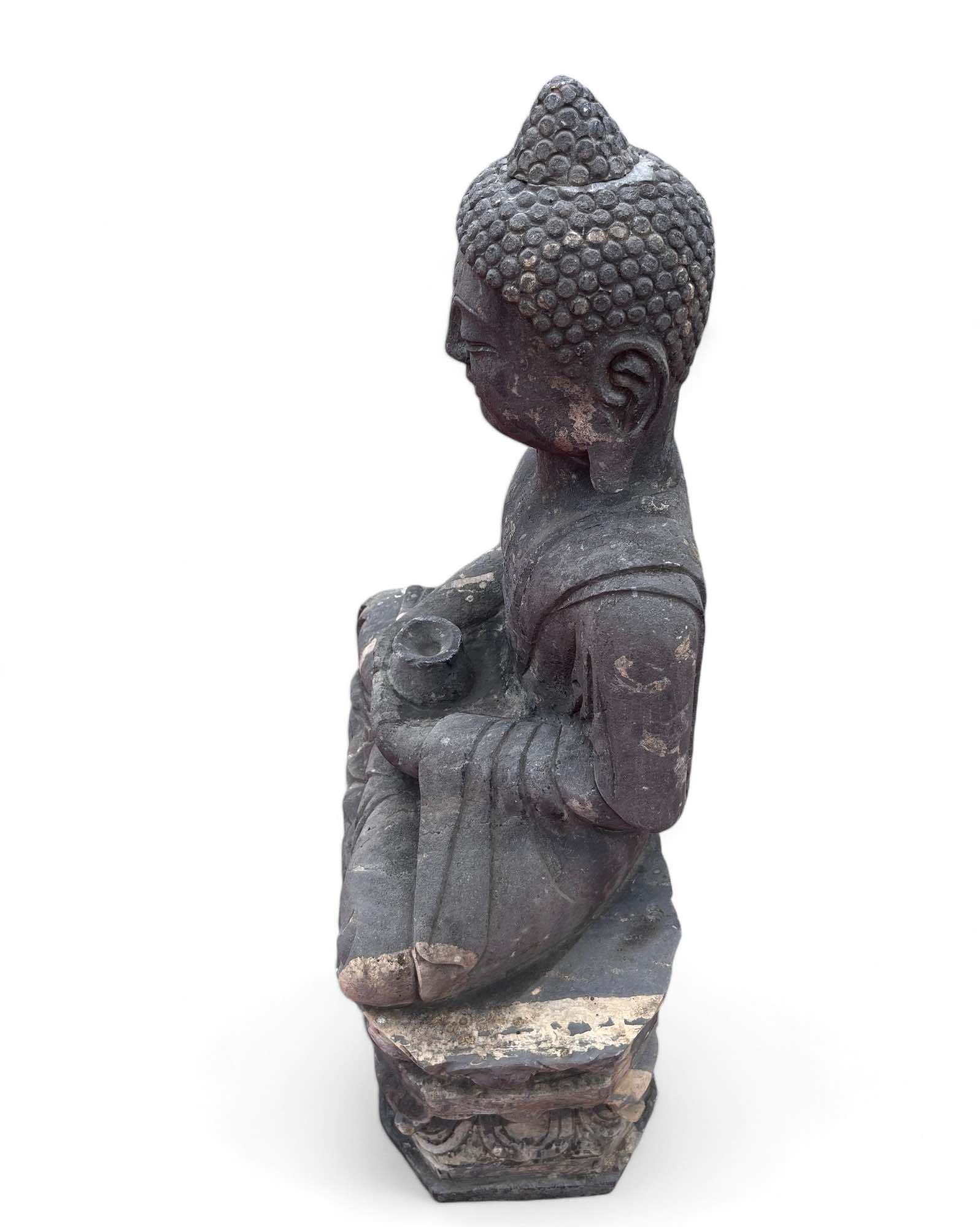 Buddha Garten Meditation Statue Naturstein Tibet - China