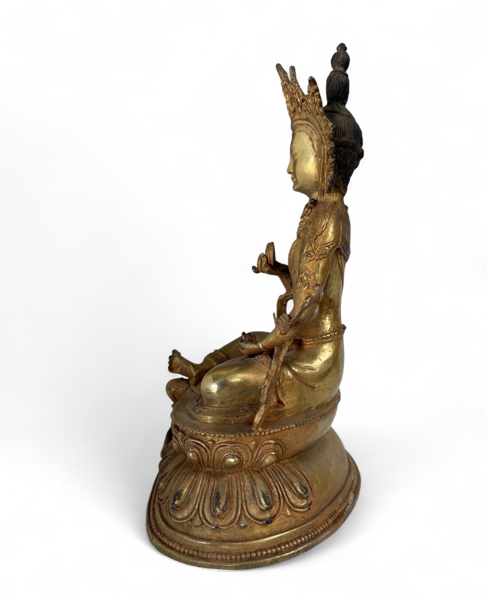 Vasudhārā Bronze Statue – Tibet/China, ca. 40–50 Jahre