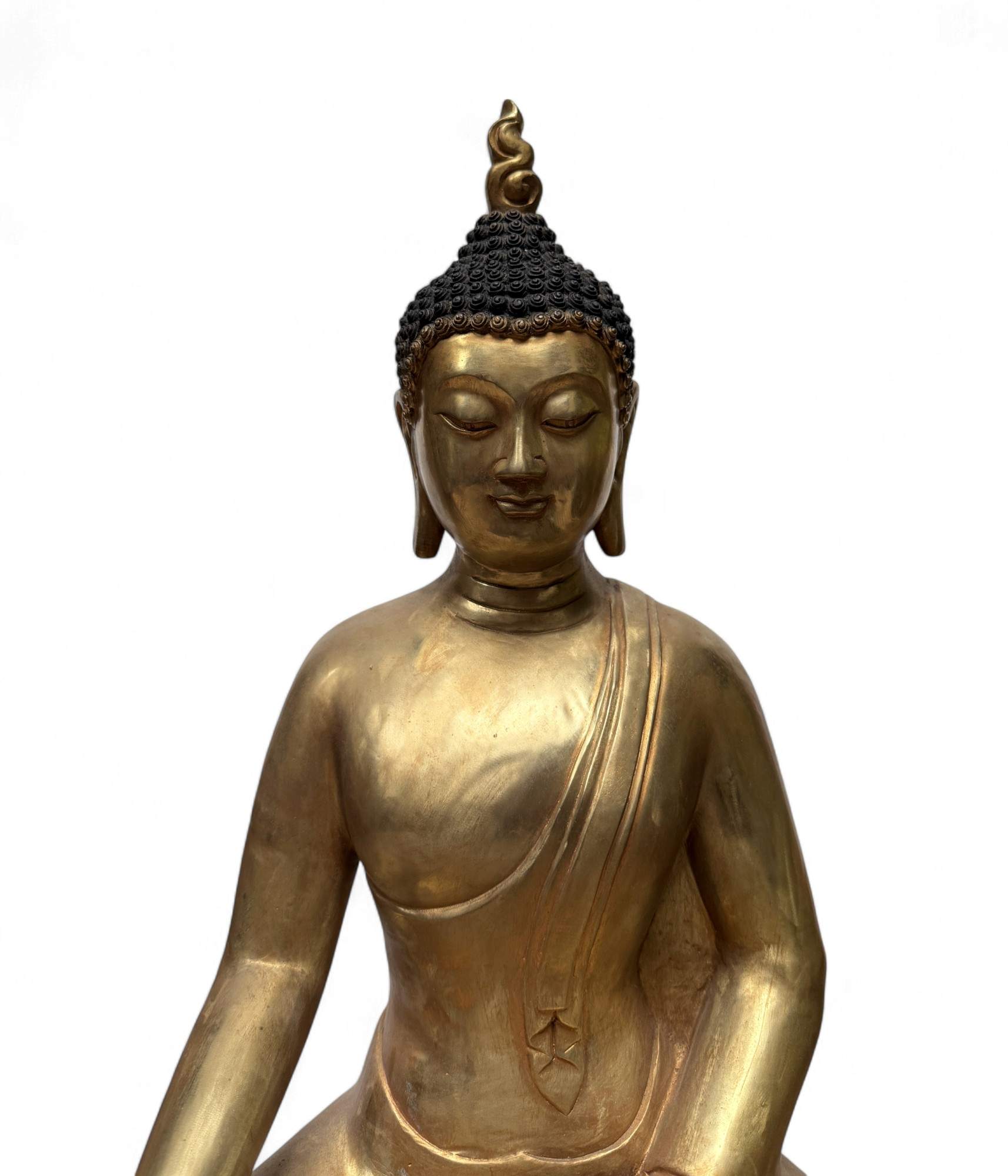 Großer Bronze-Buddha 60 cm – Vitarka Mudra – Tibet China