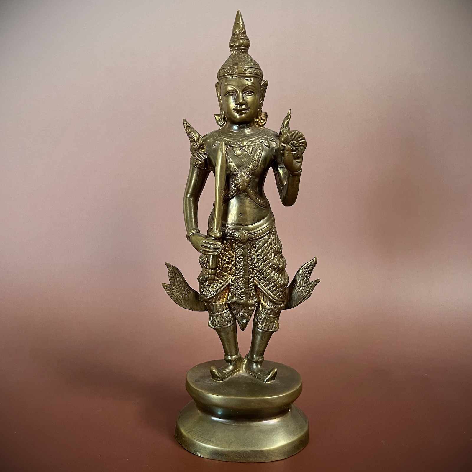 Tempelwächter Thailand Teppanom Messing Figur