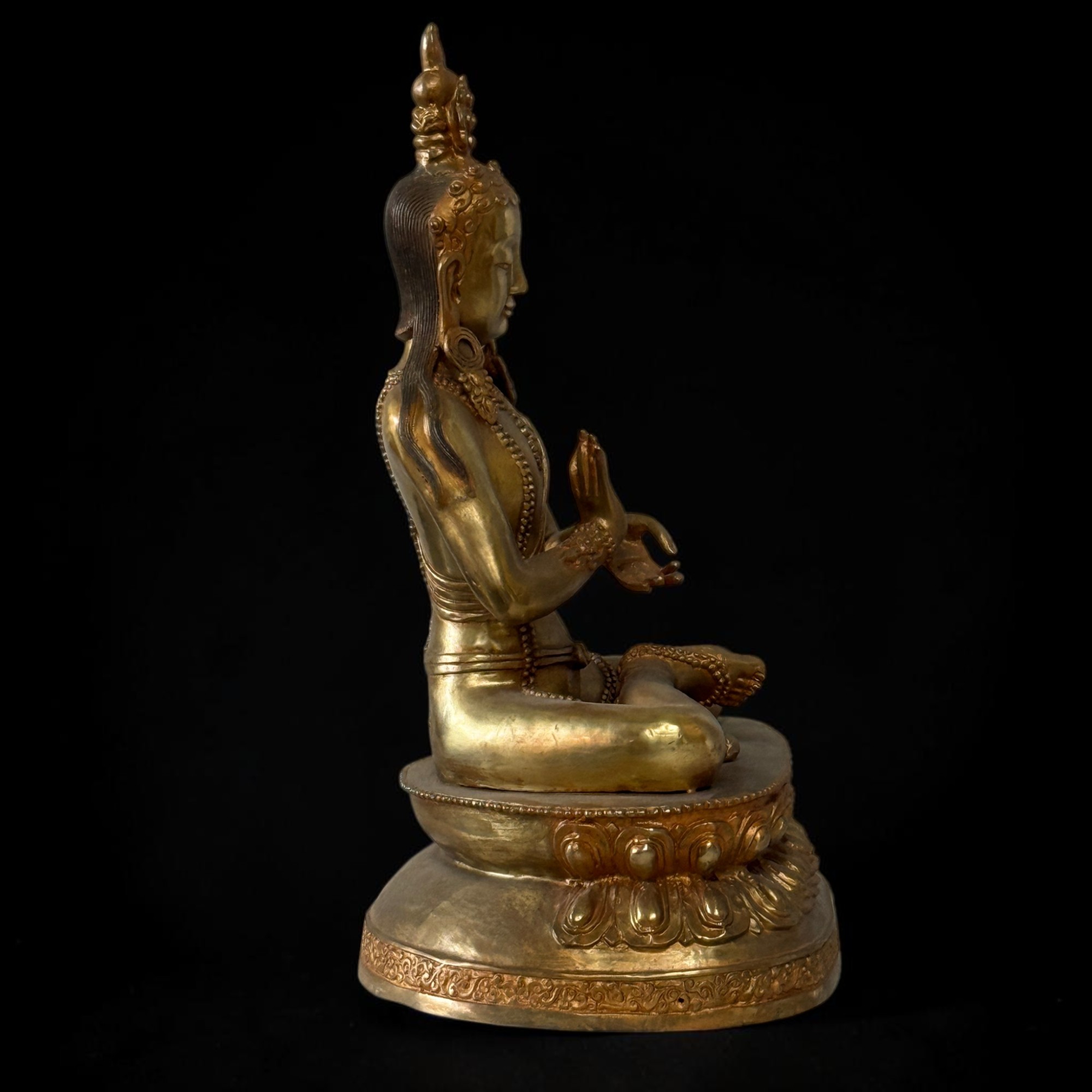 Buddha Figur Dharmachakra Mudra Bronze Skulptur 45,5 cm groß