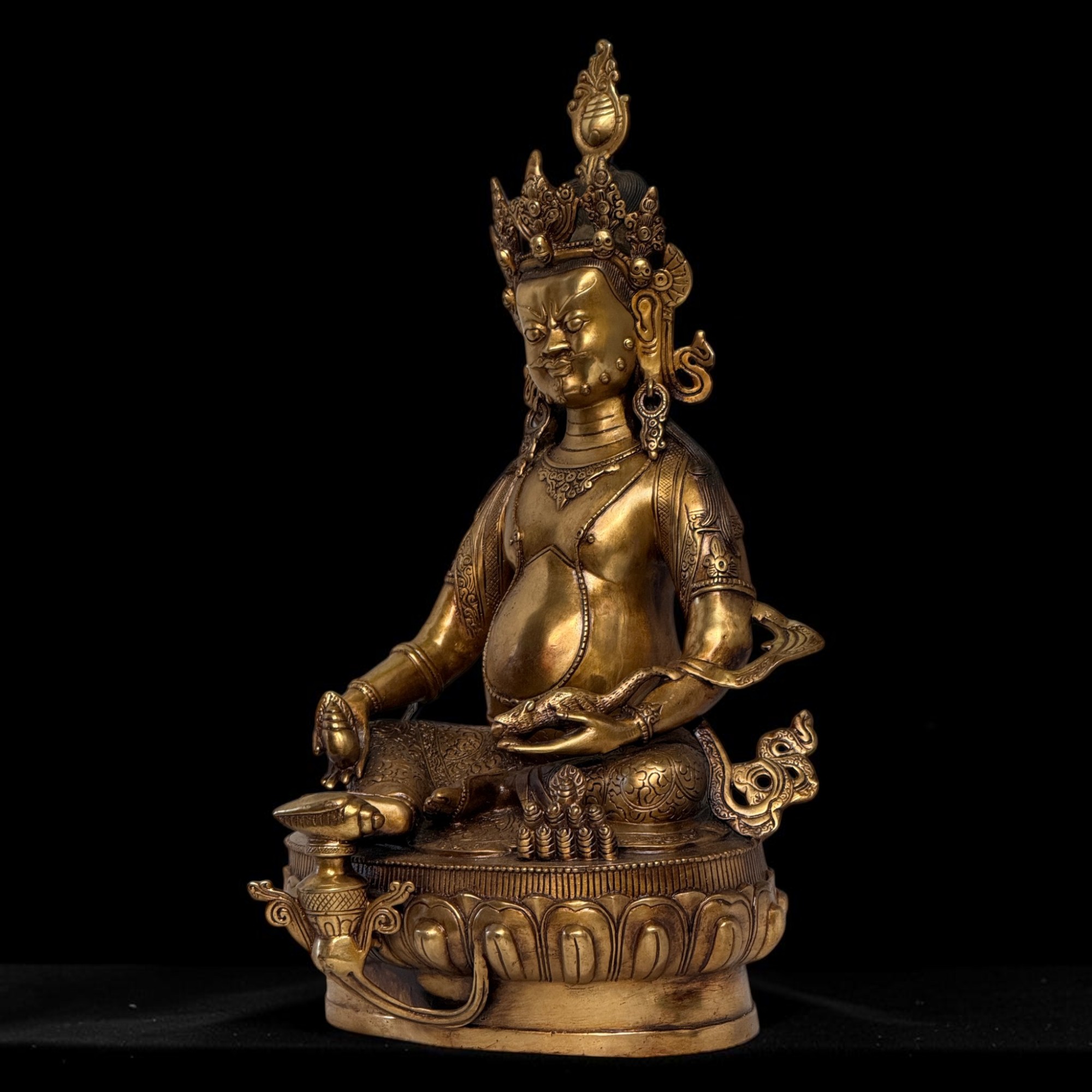 Kubera Bronze Statue - Reichtumsgott - 50 cm