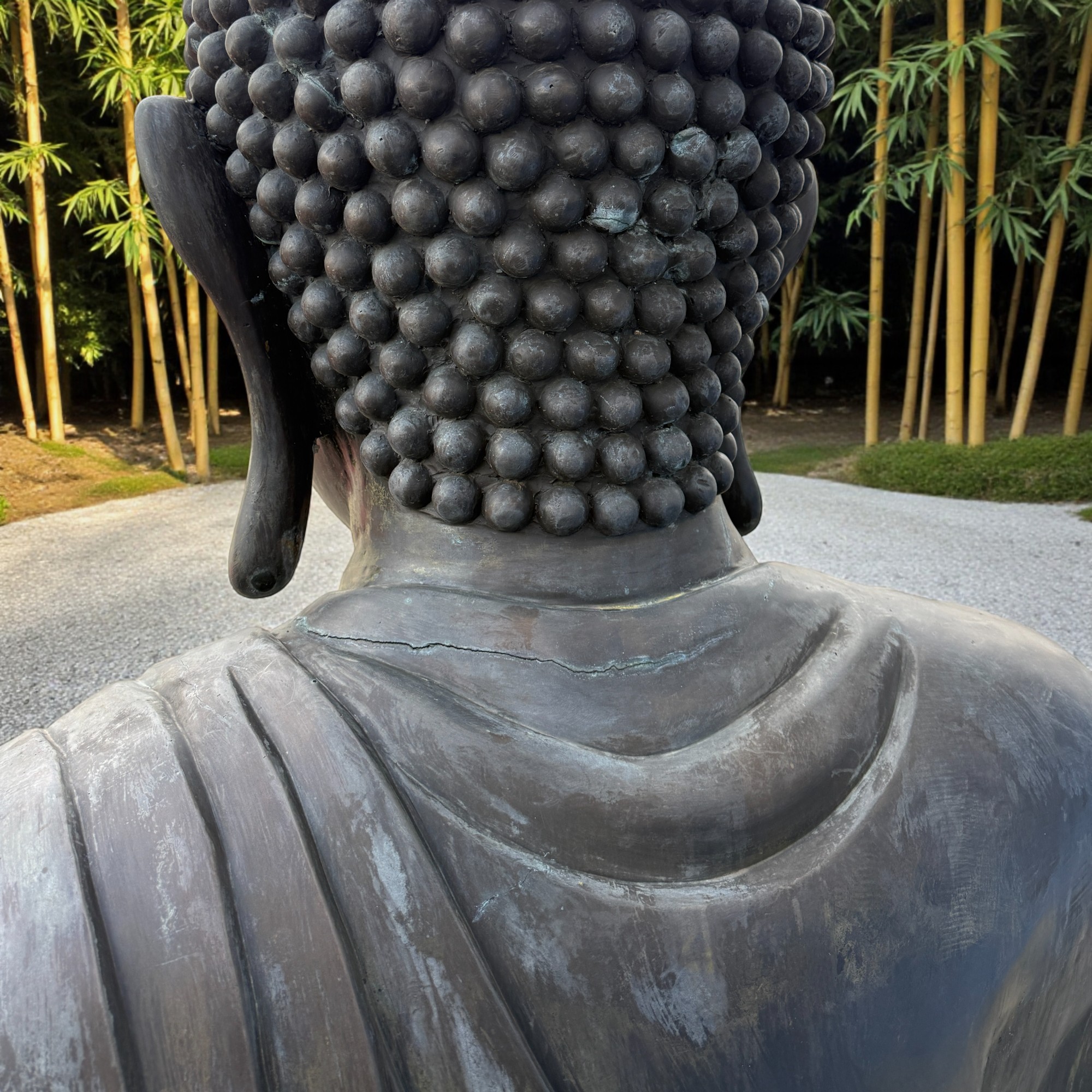 Großer Daibutsu Bronze Buddha Statue - 220 cm