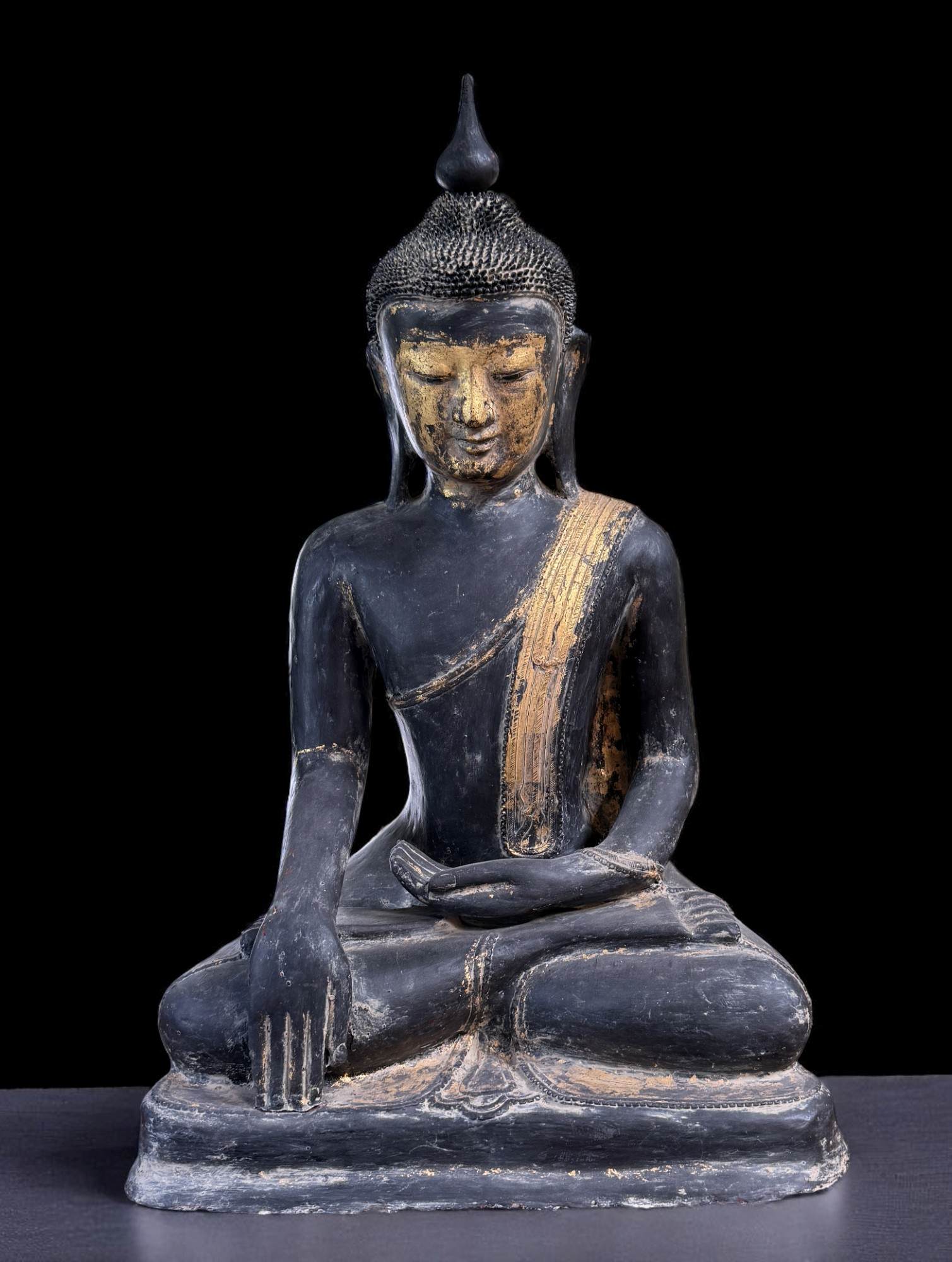 Lacquerware Buddha Statue Burma Skulptur 75 cm groß