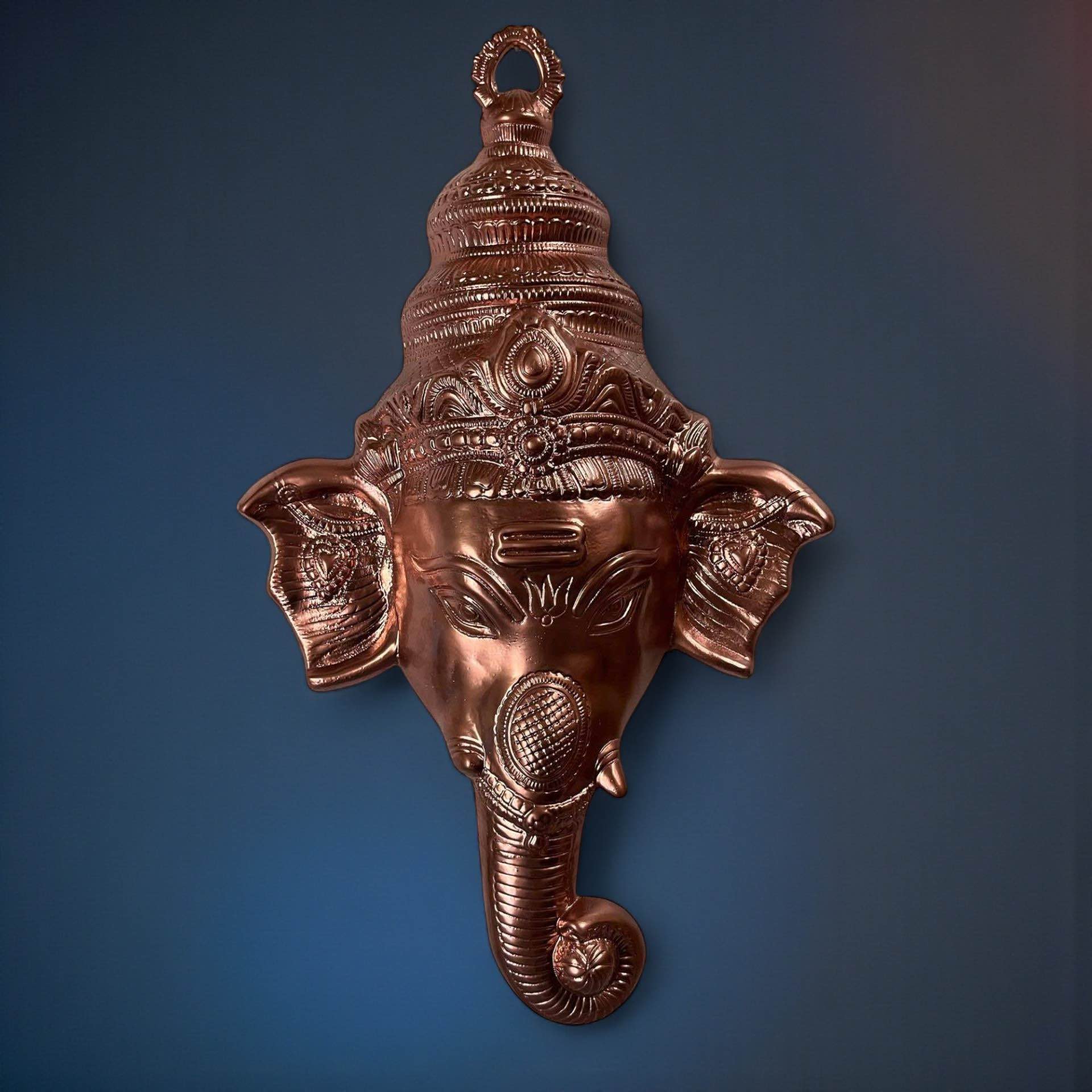 Ganesha Wandmaske Kupfernes Metall Ganesha Wandmaske Kupfernes Metall