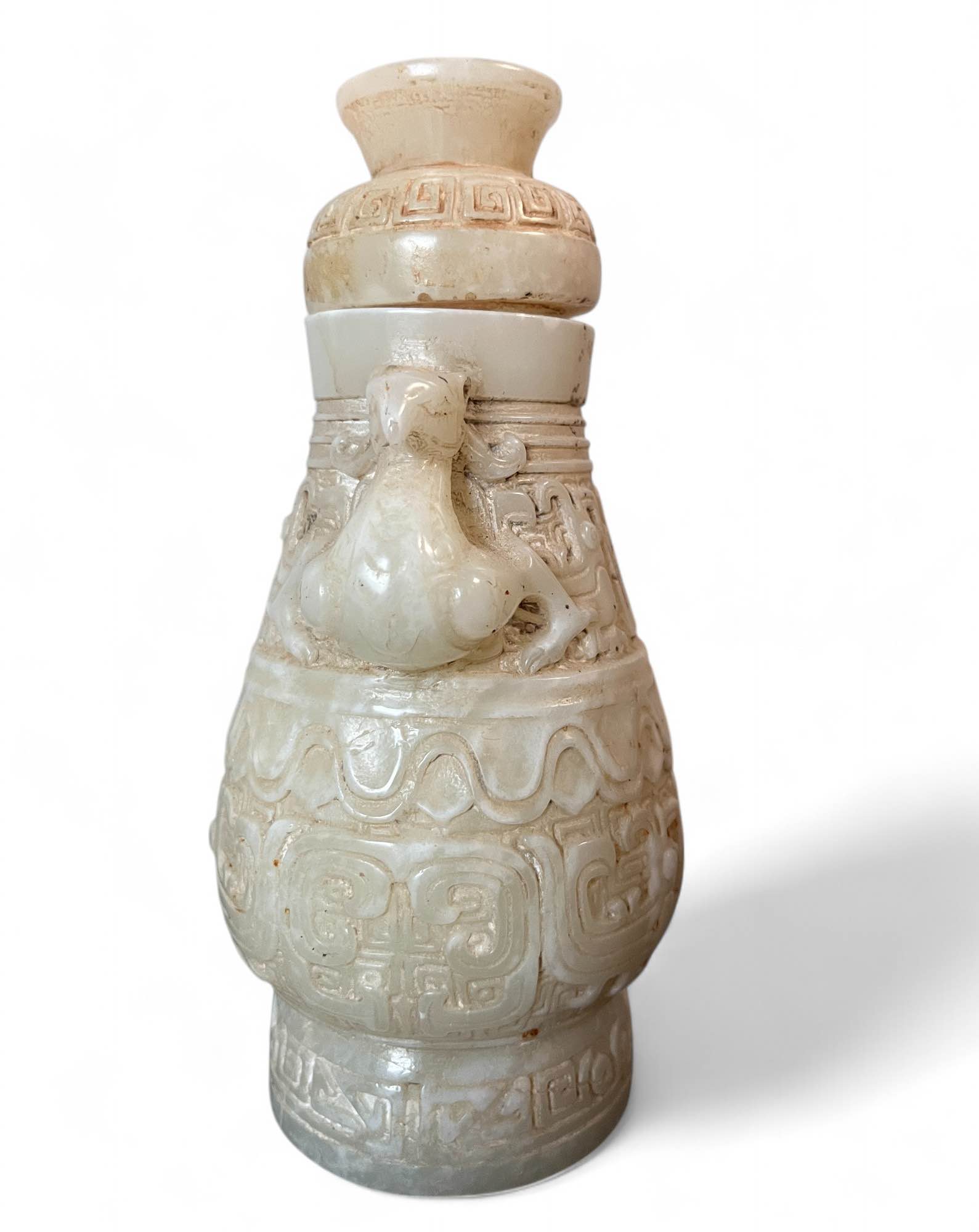 Chinesische Vase aus Hetian Jade