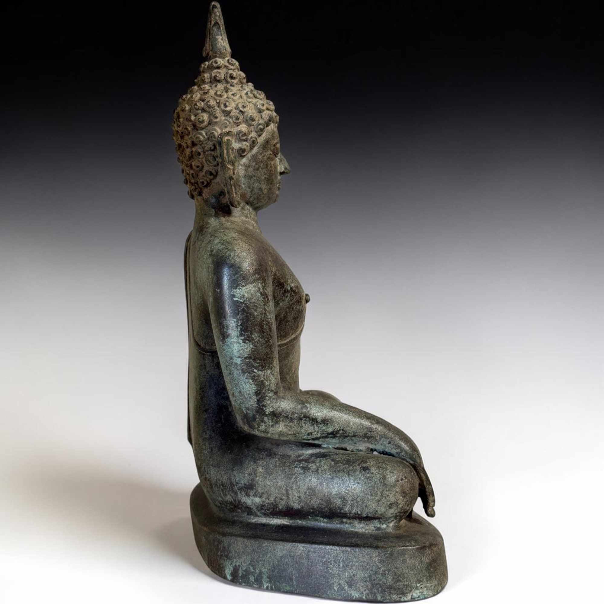 Buddha Thailand Bronze Statue Ayutthaya 35 cm Skulptur Figur
